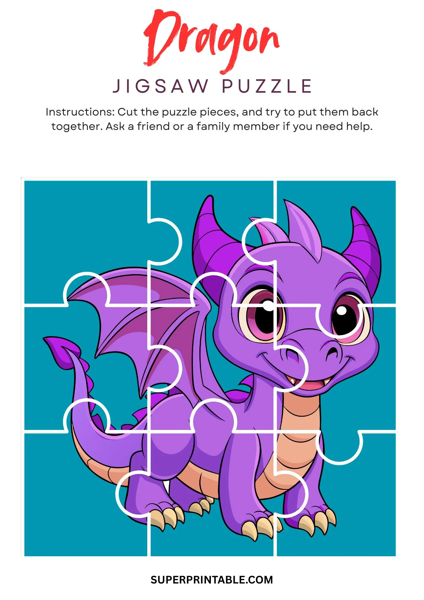 Dragon Jigsaw Puzzle Activity 4
