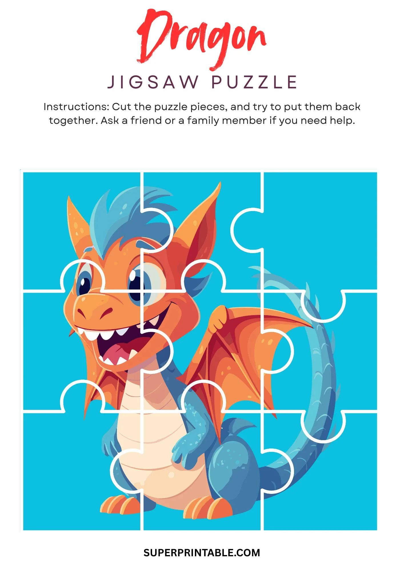 Dragon Jigsaw Puzzle Activity 5