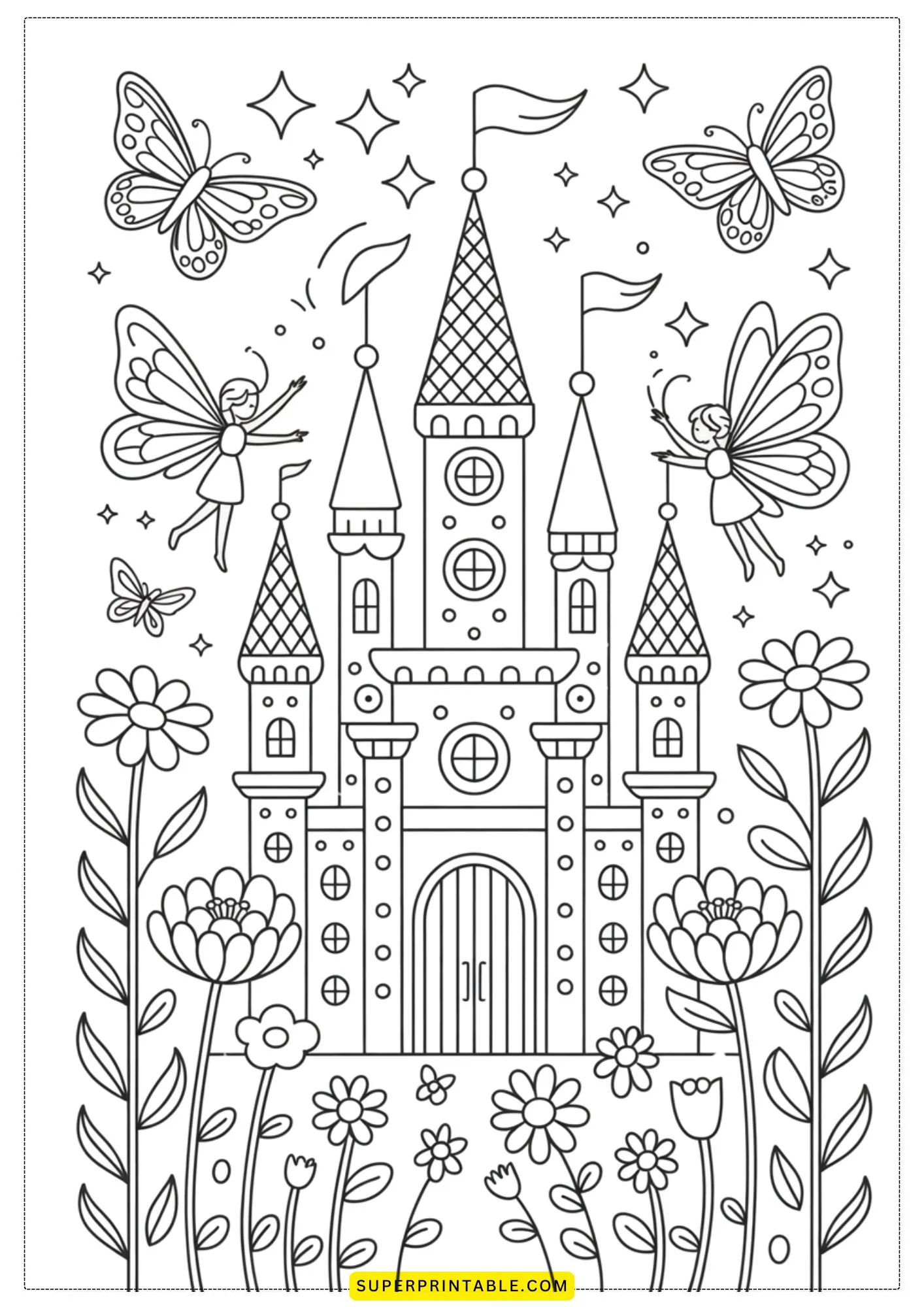 Dreamland Castle Adventures Coloring Pages 1