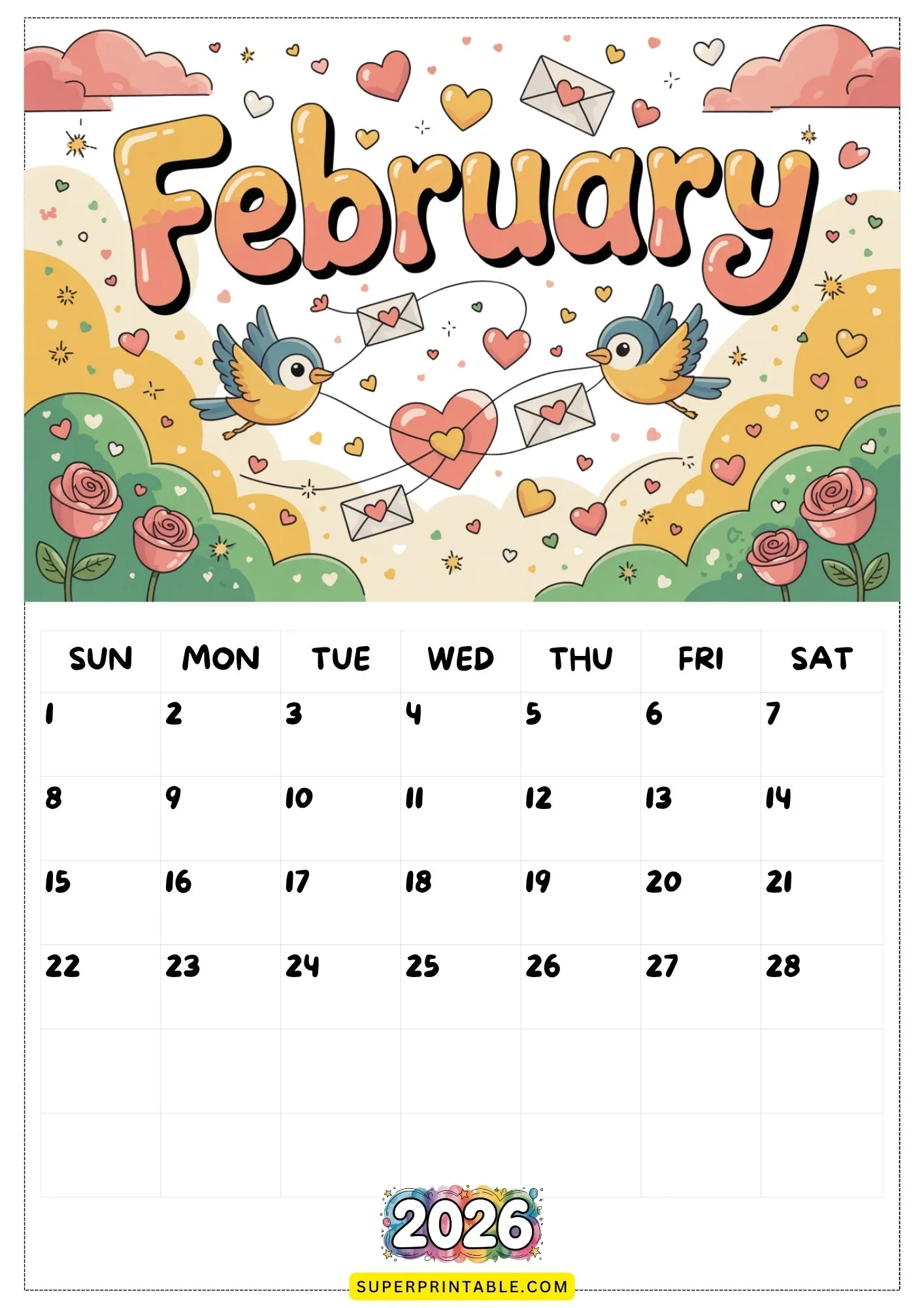 Dreamy Days 2026 Calendar for Kids & Families 2