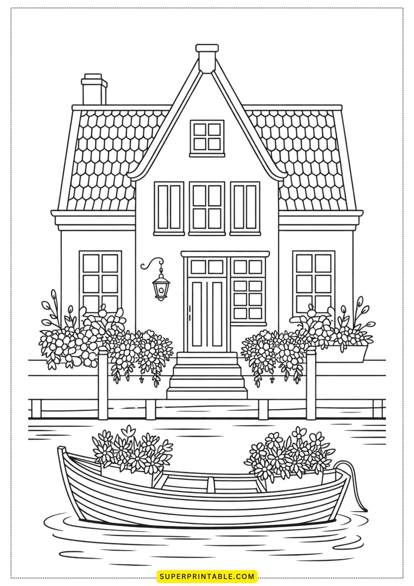 Dutch Folk Art Coloring Pages 1