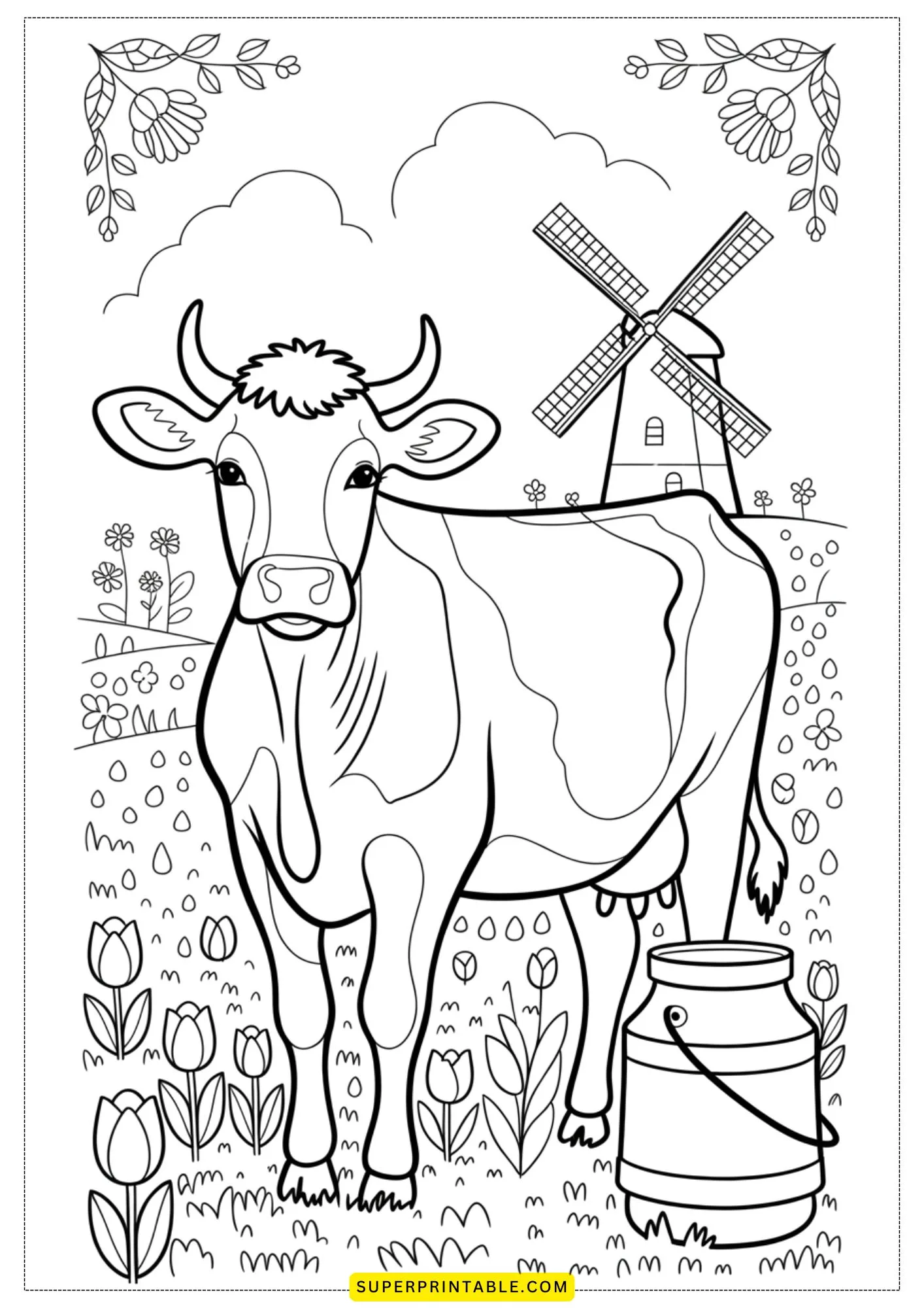 Dutch Folk Art Coloring Pages 7
