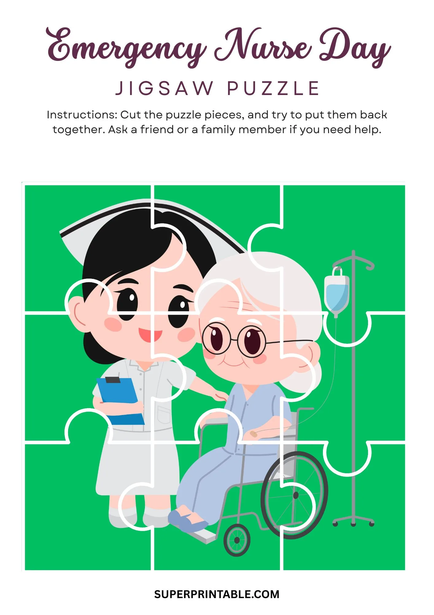 Emergency Nurse Day Jigsaw Puzzle Activity 4