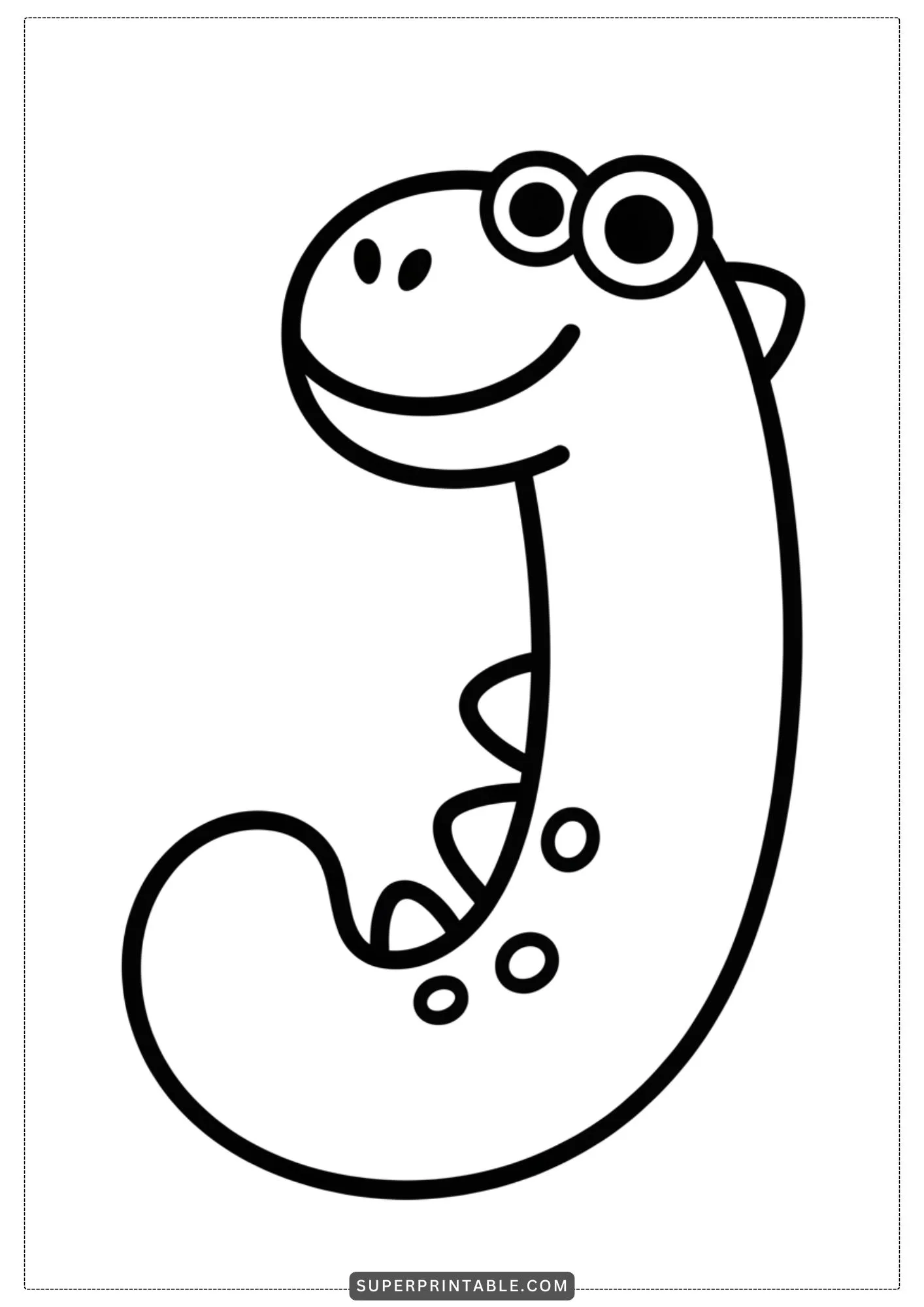 Fancy Dinosaur Alphabet Coloring Pages 10