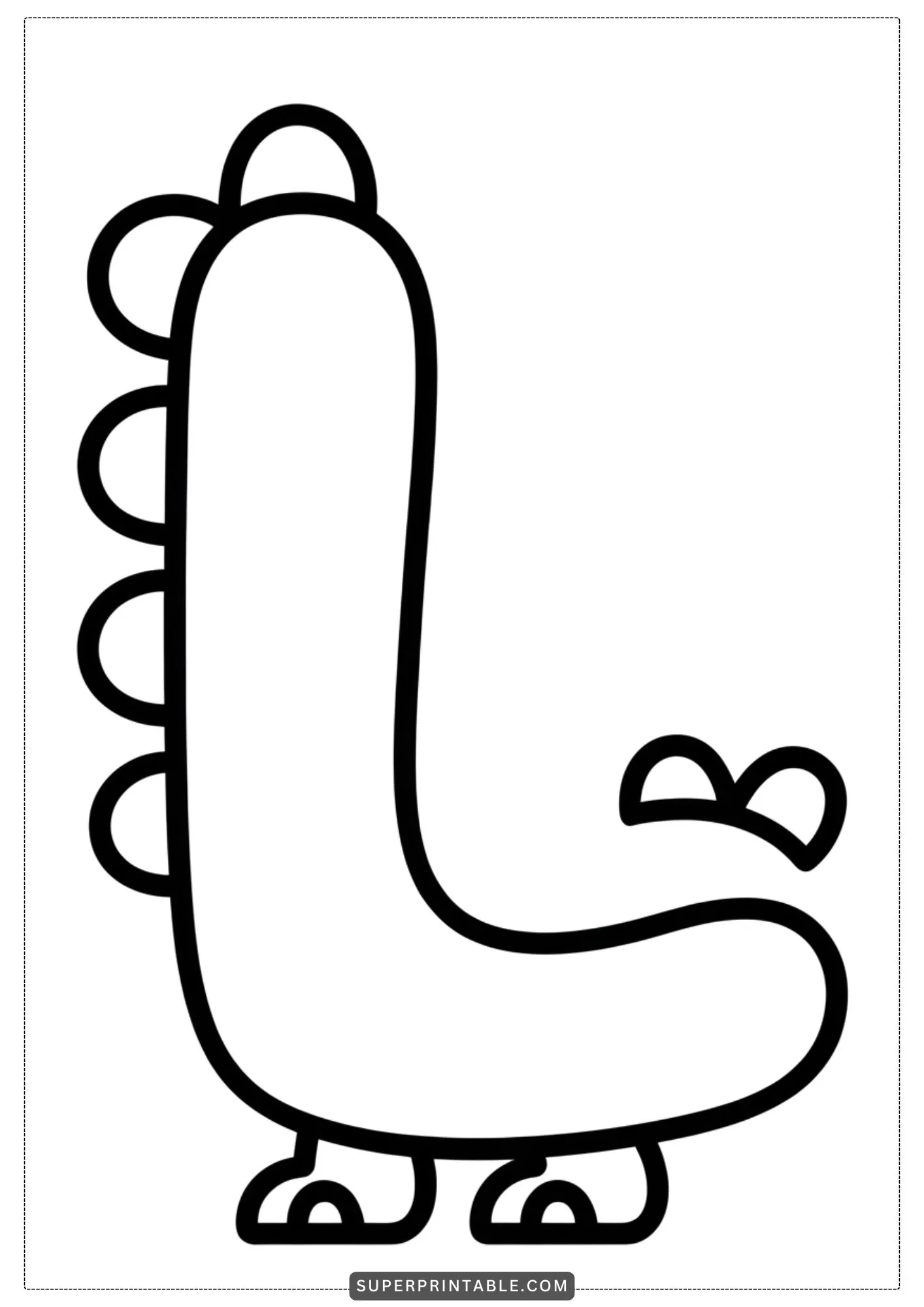 Fancy Dinosaur Alphabet Coloring Pages 12