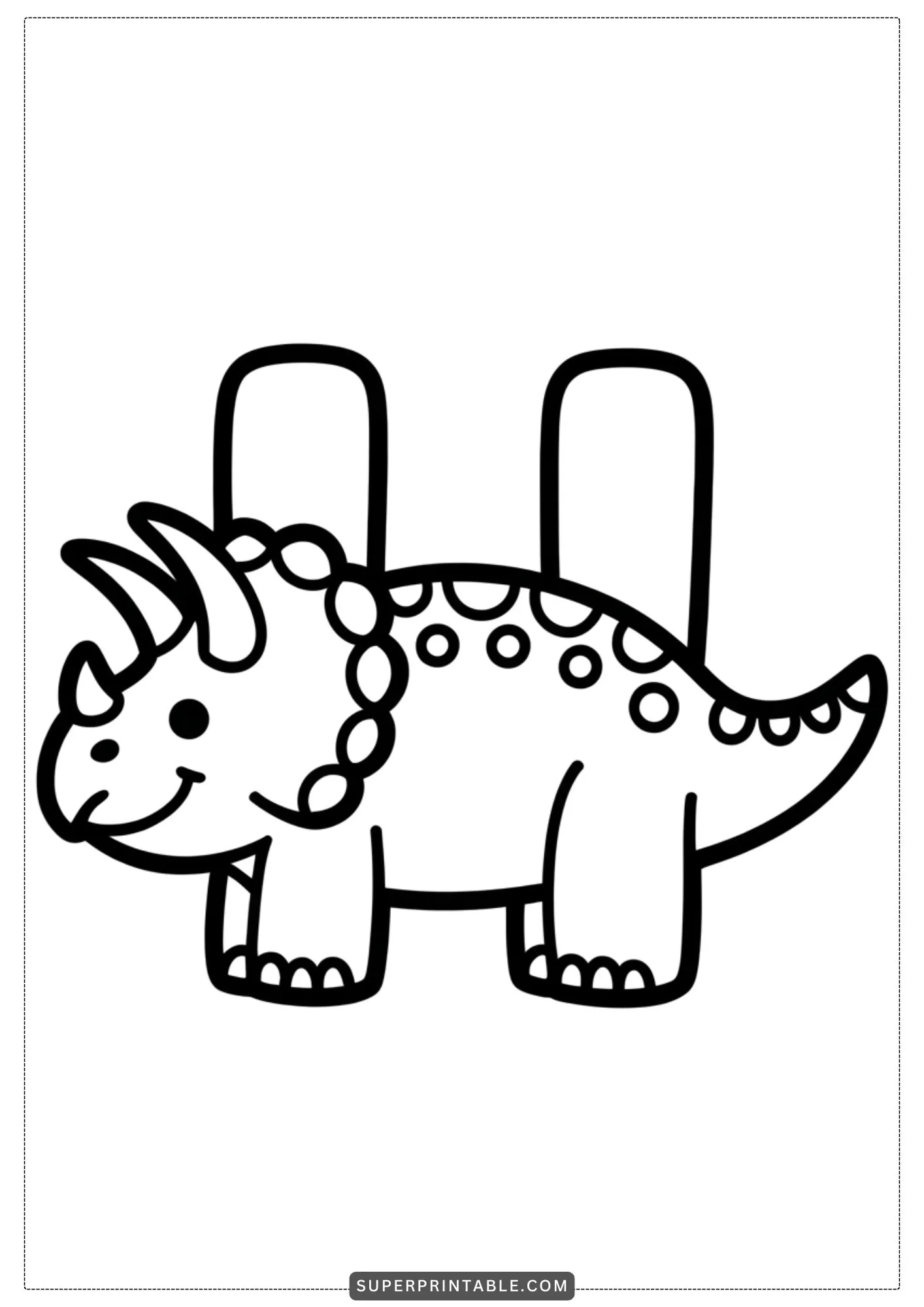 Fancy Dinosaur Alphabet Coloring Pages 8