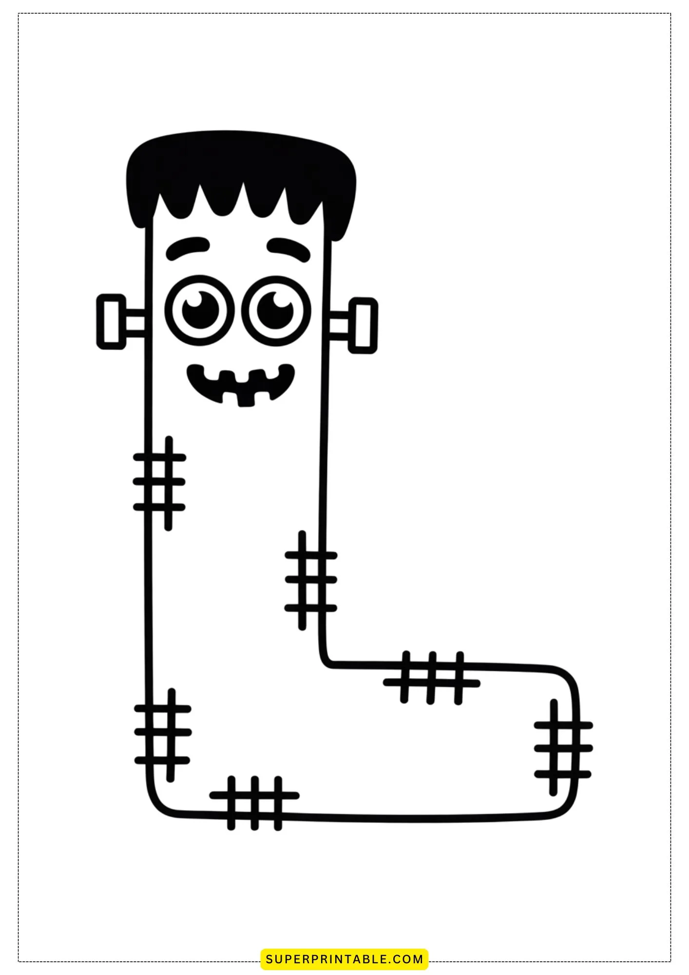 Frankenstein Alphabet Coloring Pages 12