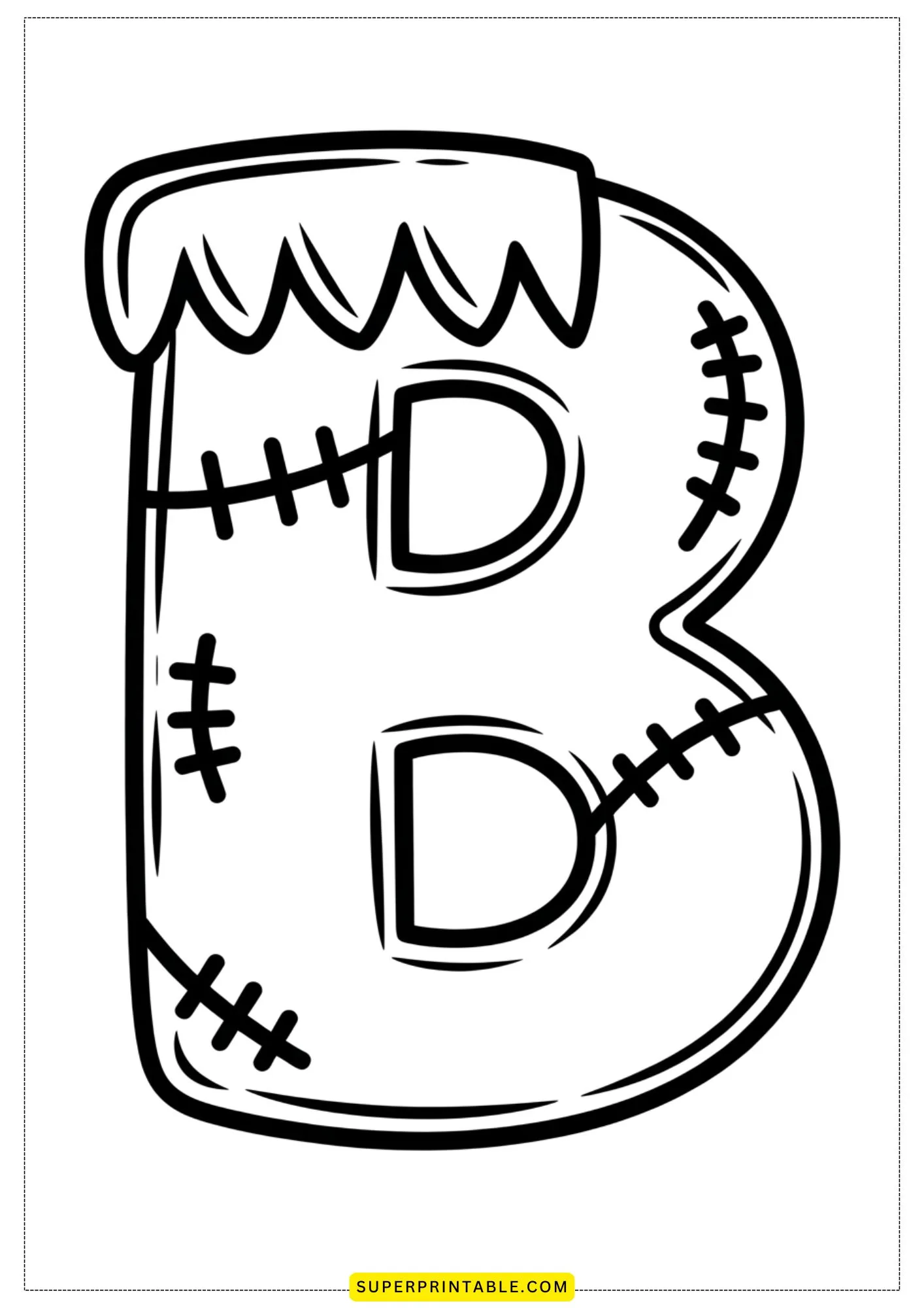 Frankenstein Alphabet Coloring Pages 2