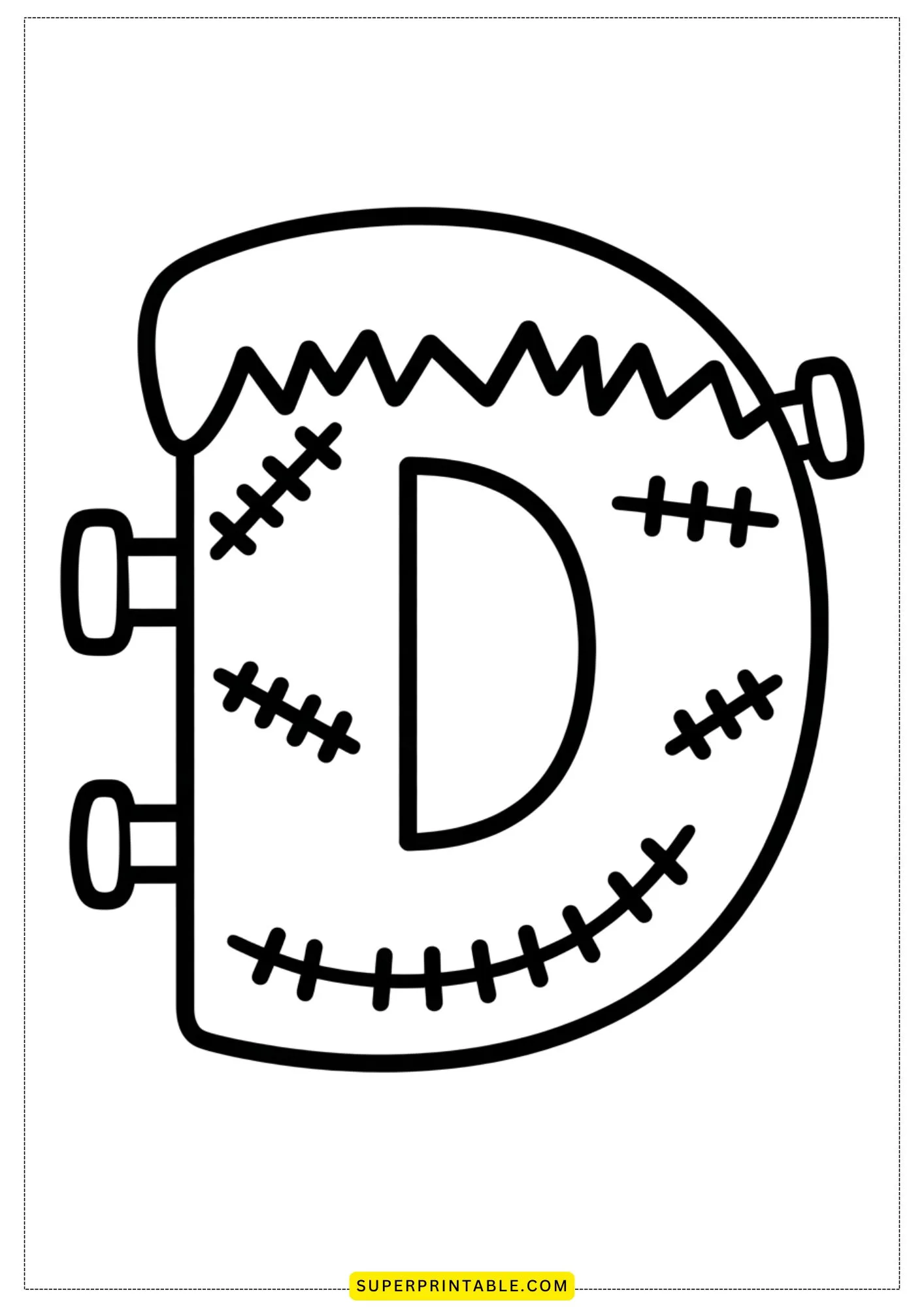 Frankenstein Alphabet Coloring Pages 4