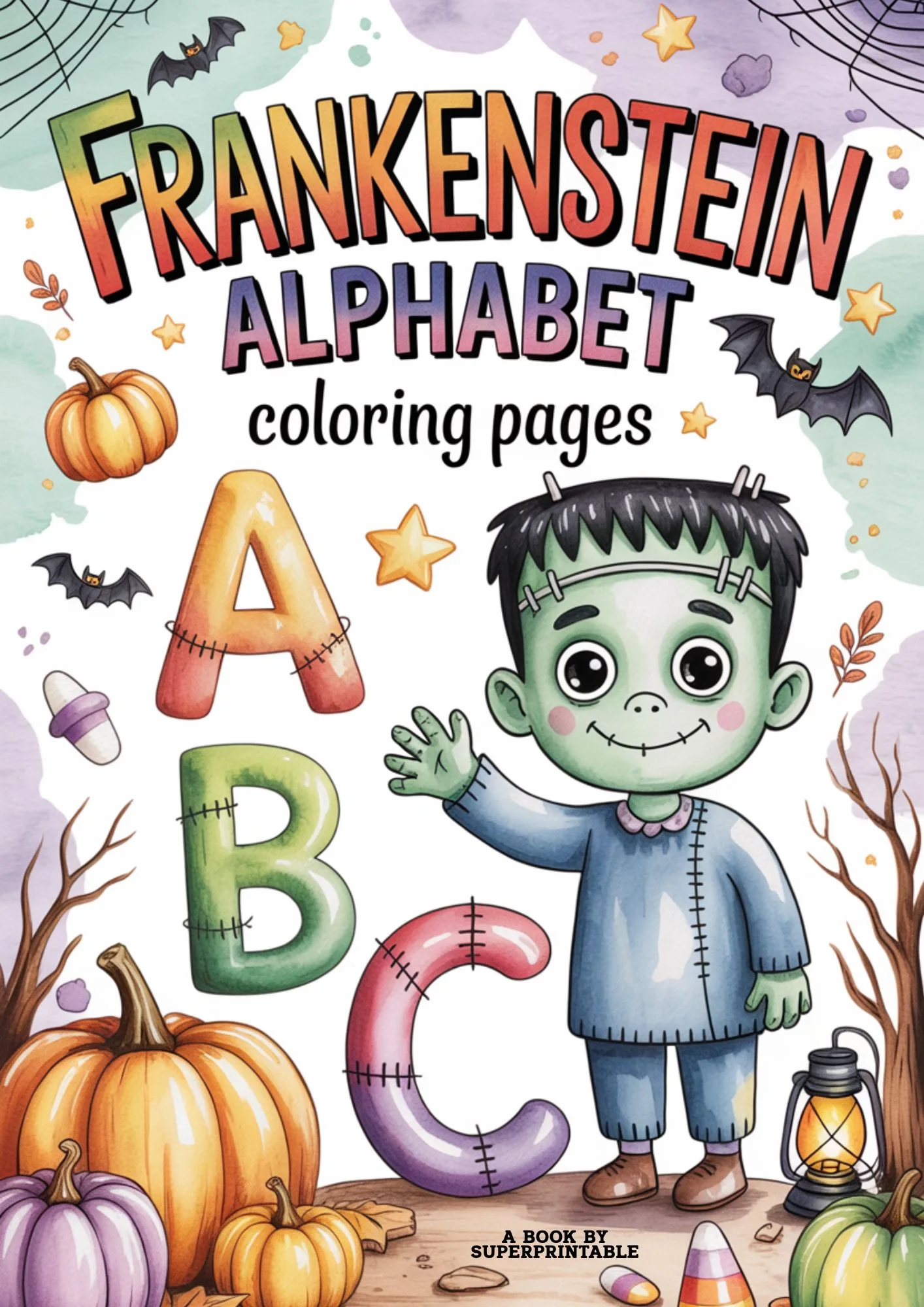 Frankenstein Alphabet Coloring Pages Pinterest Image