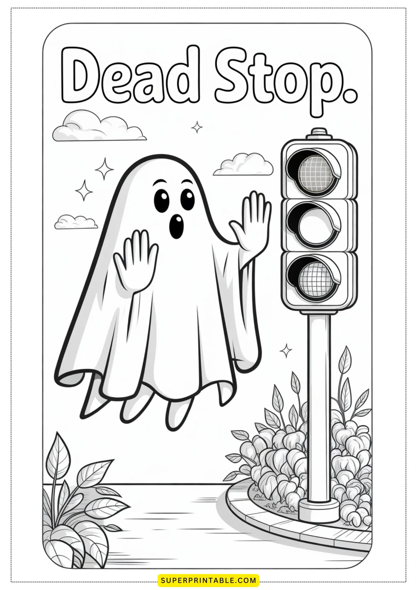 Ghost Jokes Coloring Set 4
