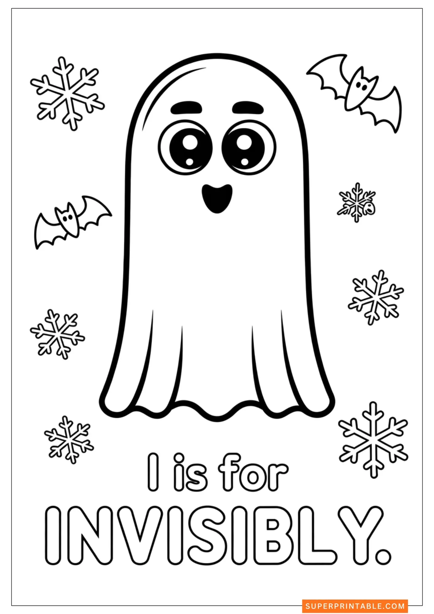 Ghostly Alphabet Adventures Coloring Pages 10
