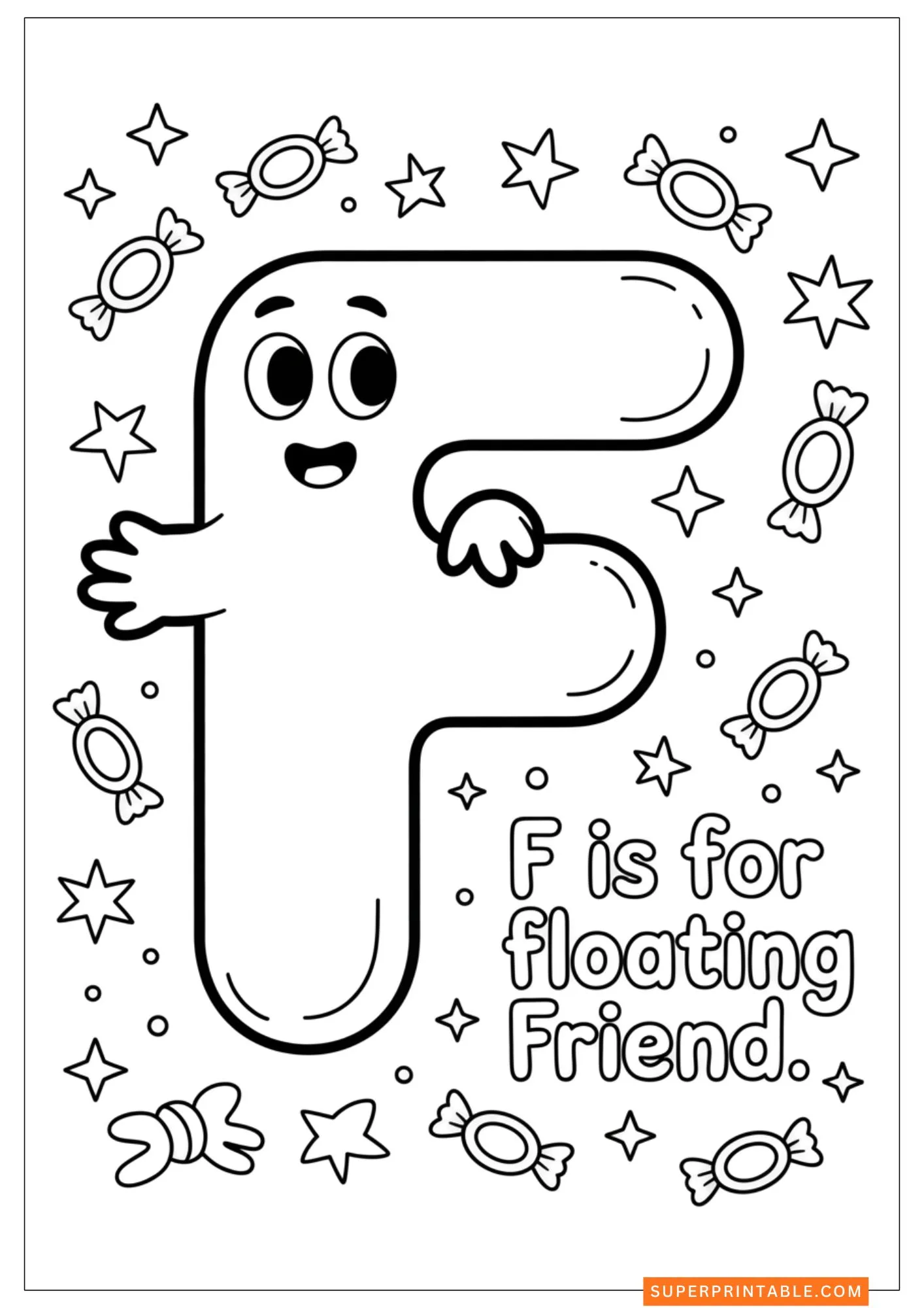 Ghostly Alphabet Adventures Coloring Pages 7