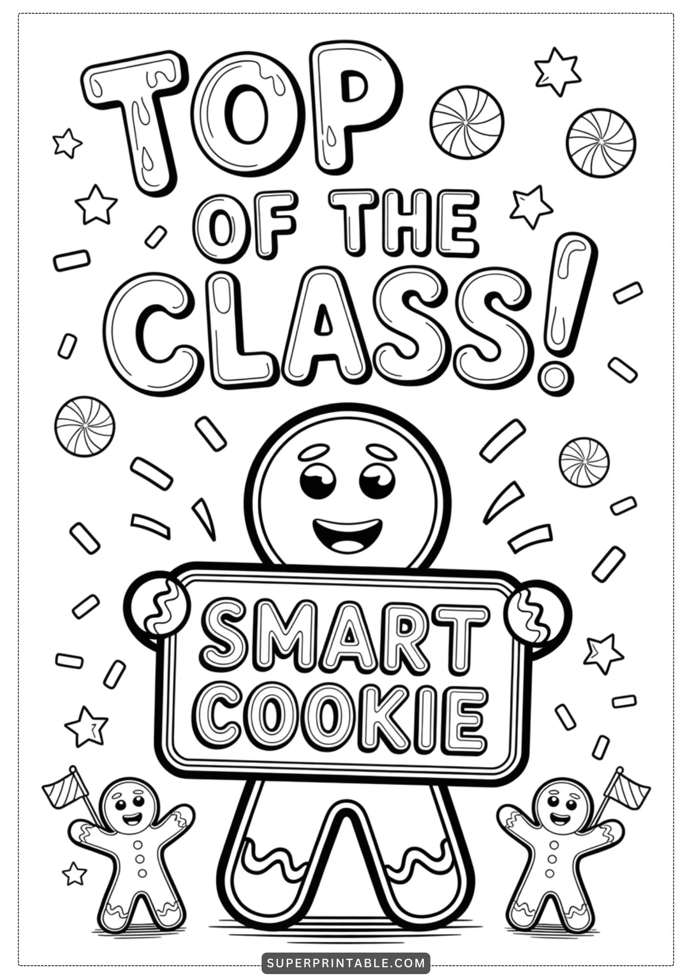 Gingerbread Classroom Coloring Pages 4