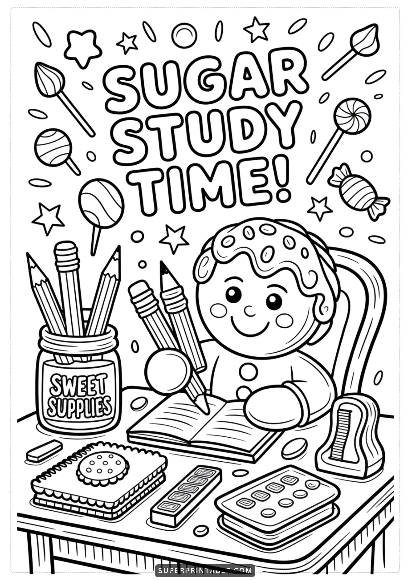 Gingerbread Classroom Coloring Pages 5