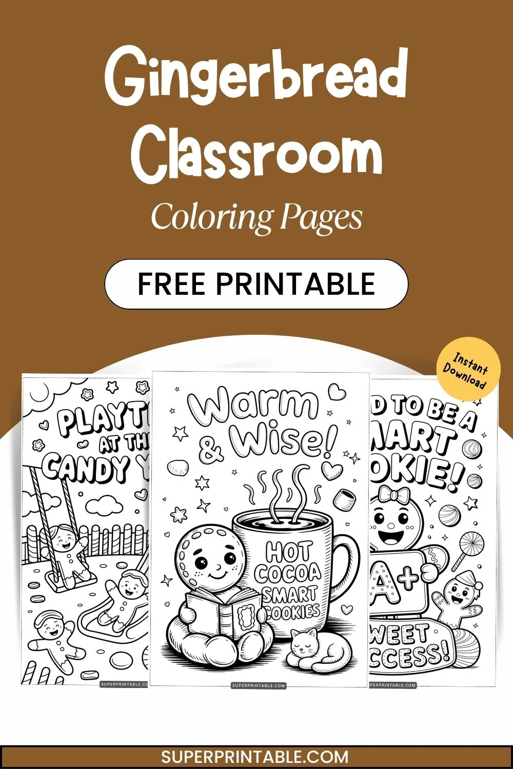 Gingerbread Classroom Coloring Pages Pinterest Image