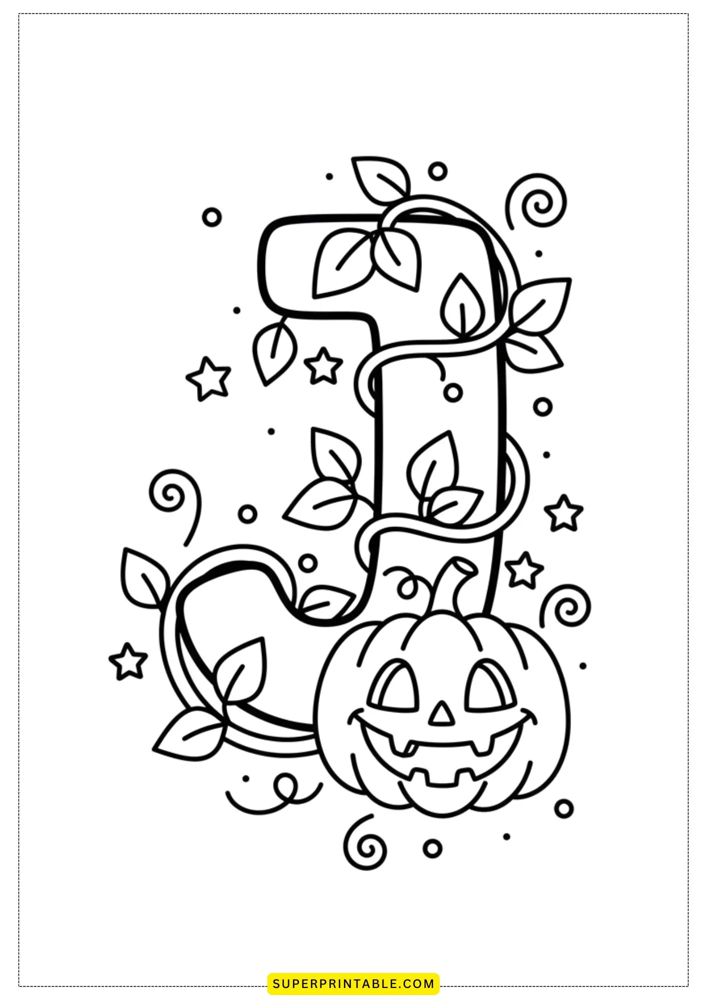 Halloween Alphabet Coloring Pages 10