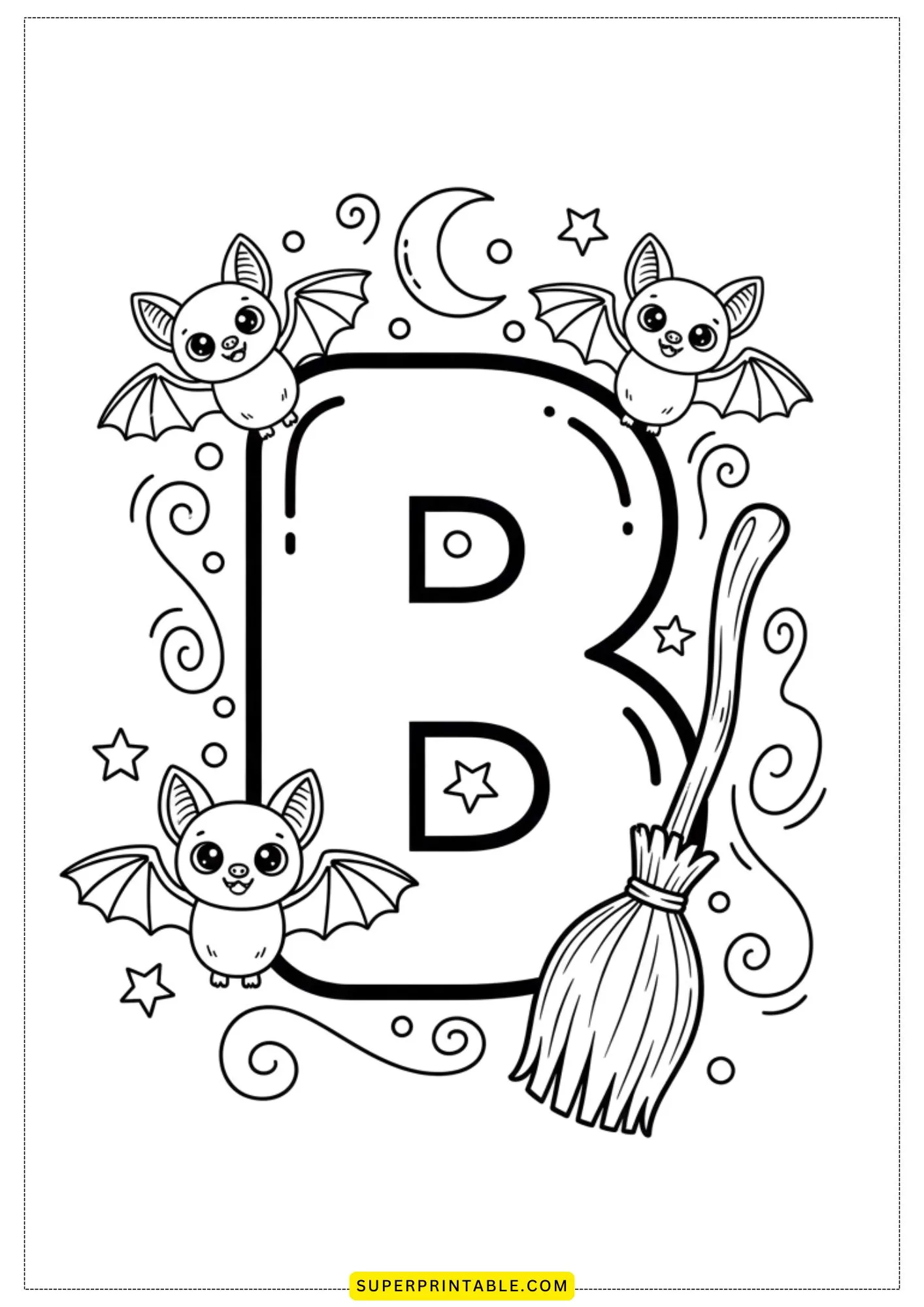 Halloween Alphabet Coloring Pages 2