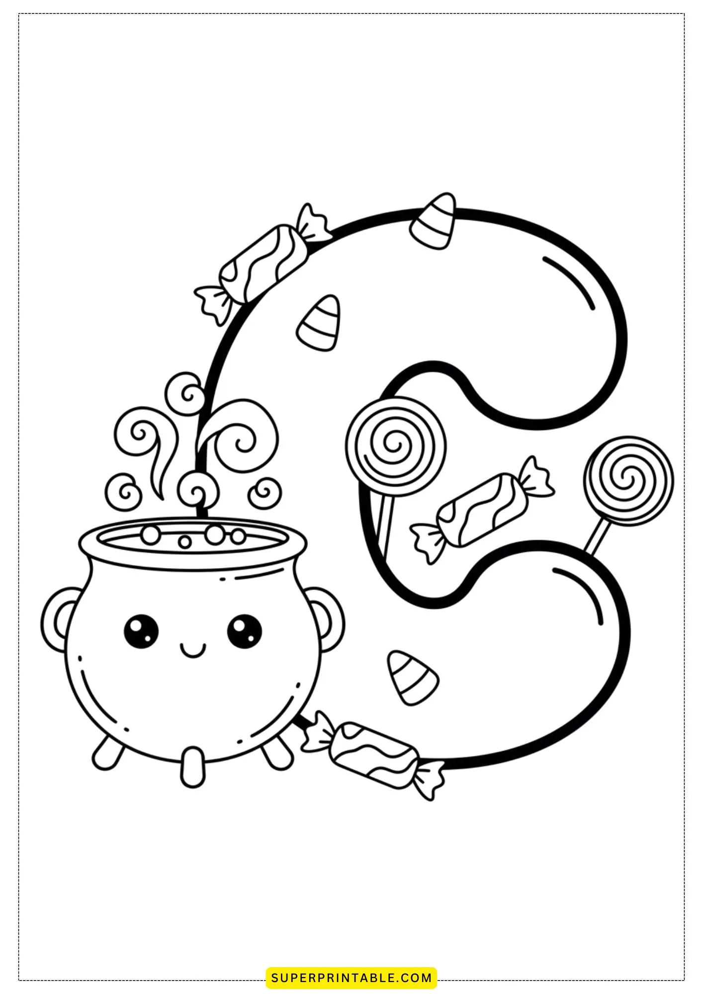 Halloween Alphabet Coloring Pages 3