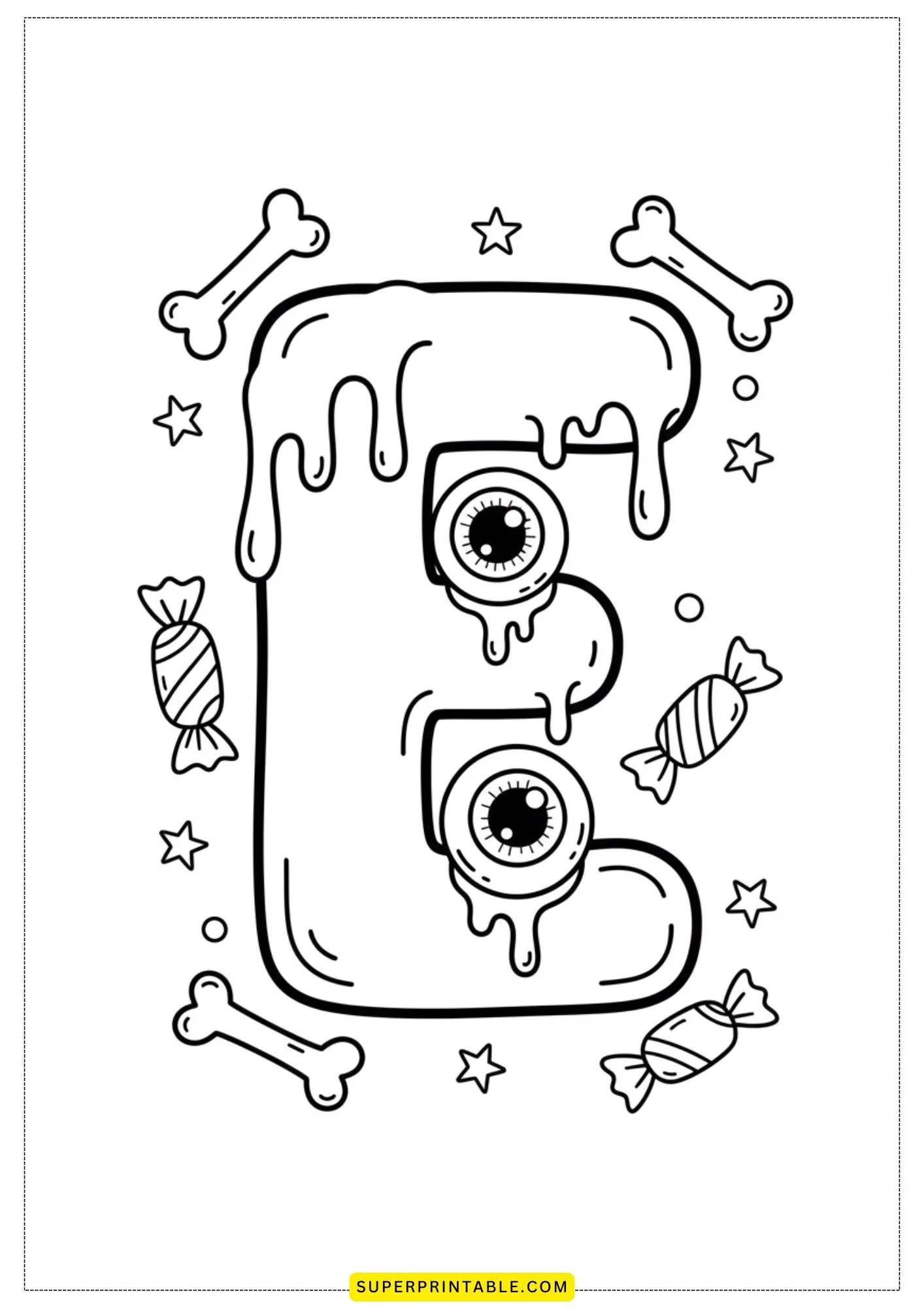 Halloween Alphabet Coloring Pages 5