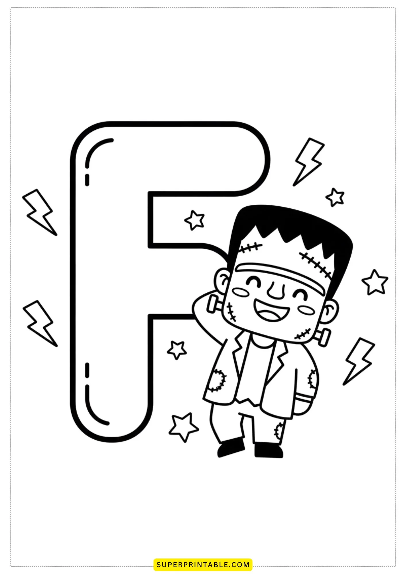 Halloween Alphabet Coloring Pages 6