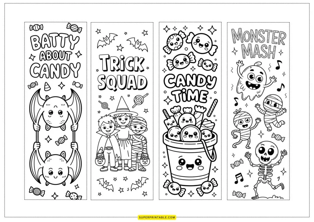 Halloween Coloring Bookmarks 4