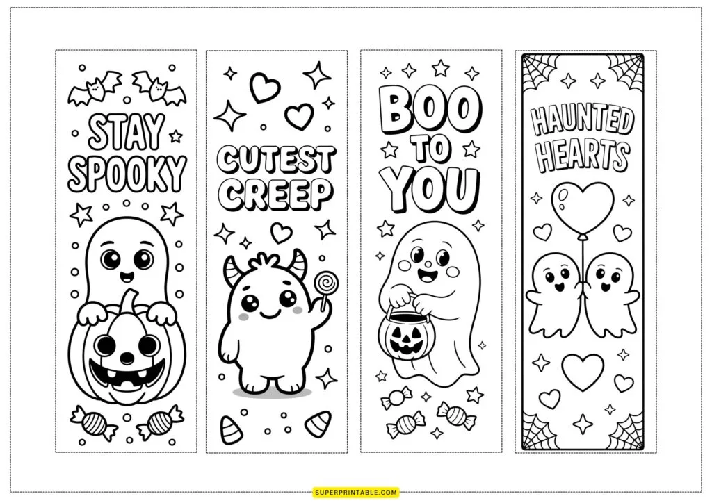 Halloween Coloring Bookmarks 5