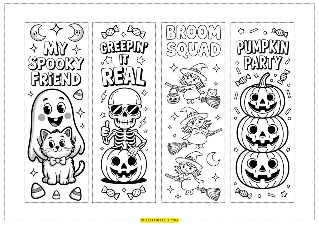 Halloween Coloring Bookmarks 6