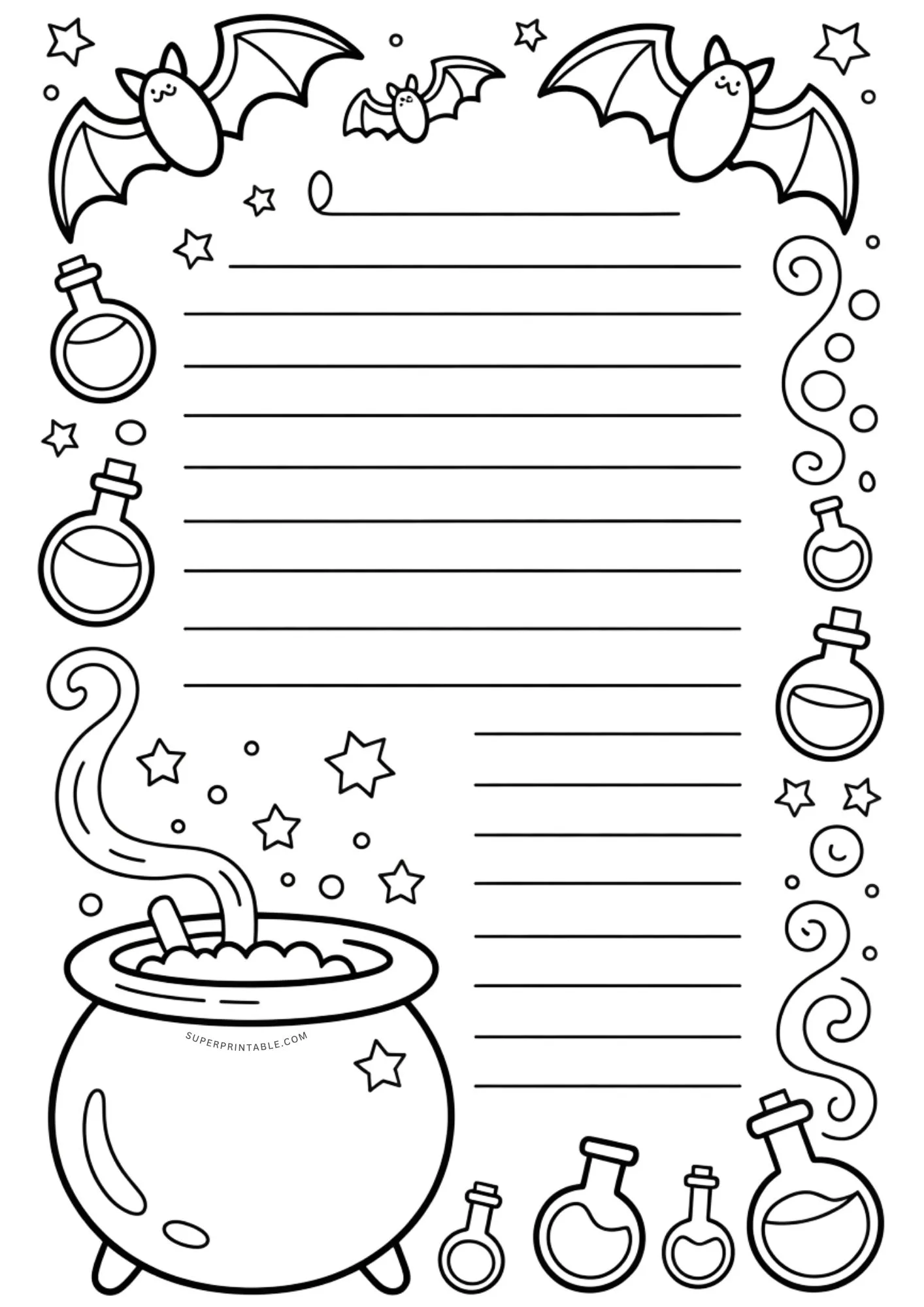Halloween Notepad Digital Papers 1