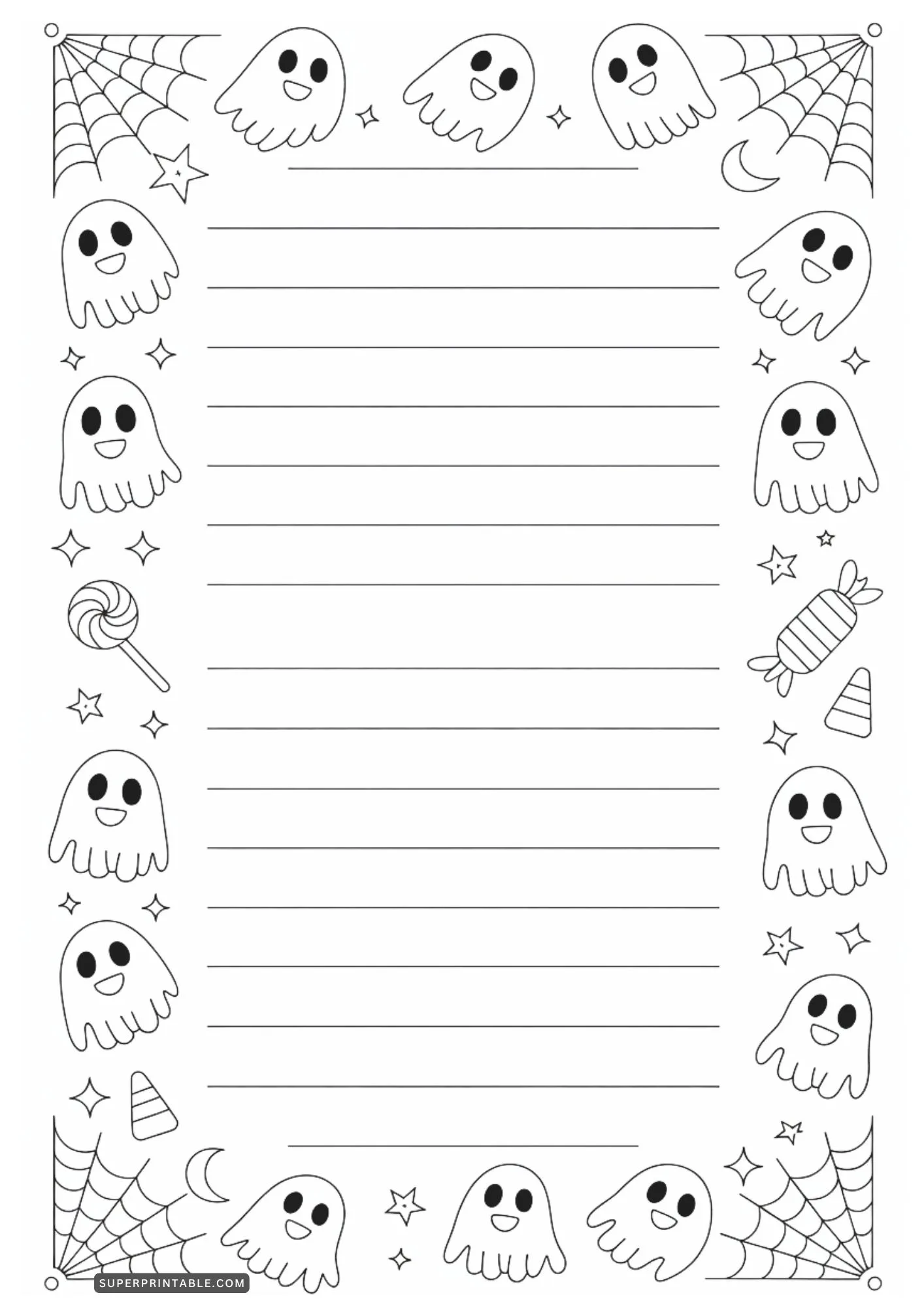 Halloween Notepad Digital Papers 3