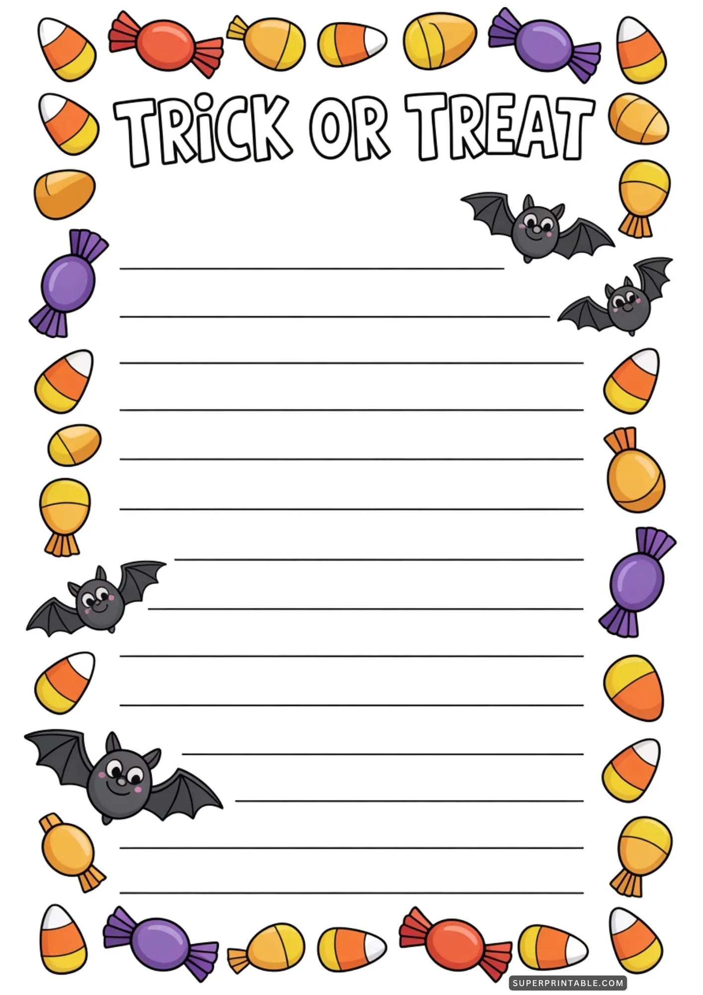 Halloween Notepad Digital Papers 4