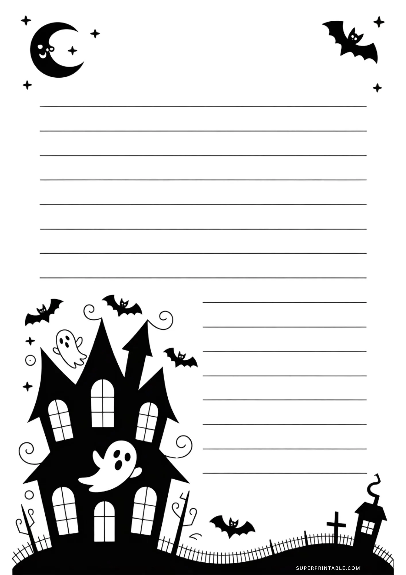 Halloween Notepad Digital Papers 5
