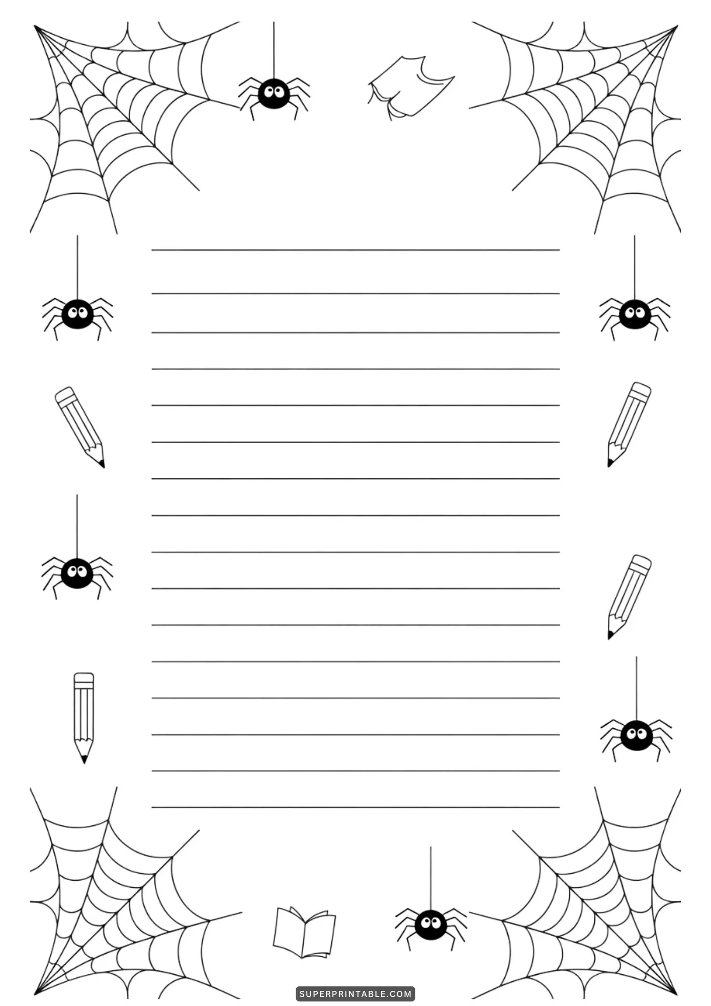 Halloween Notepad Digital Papers 6