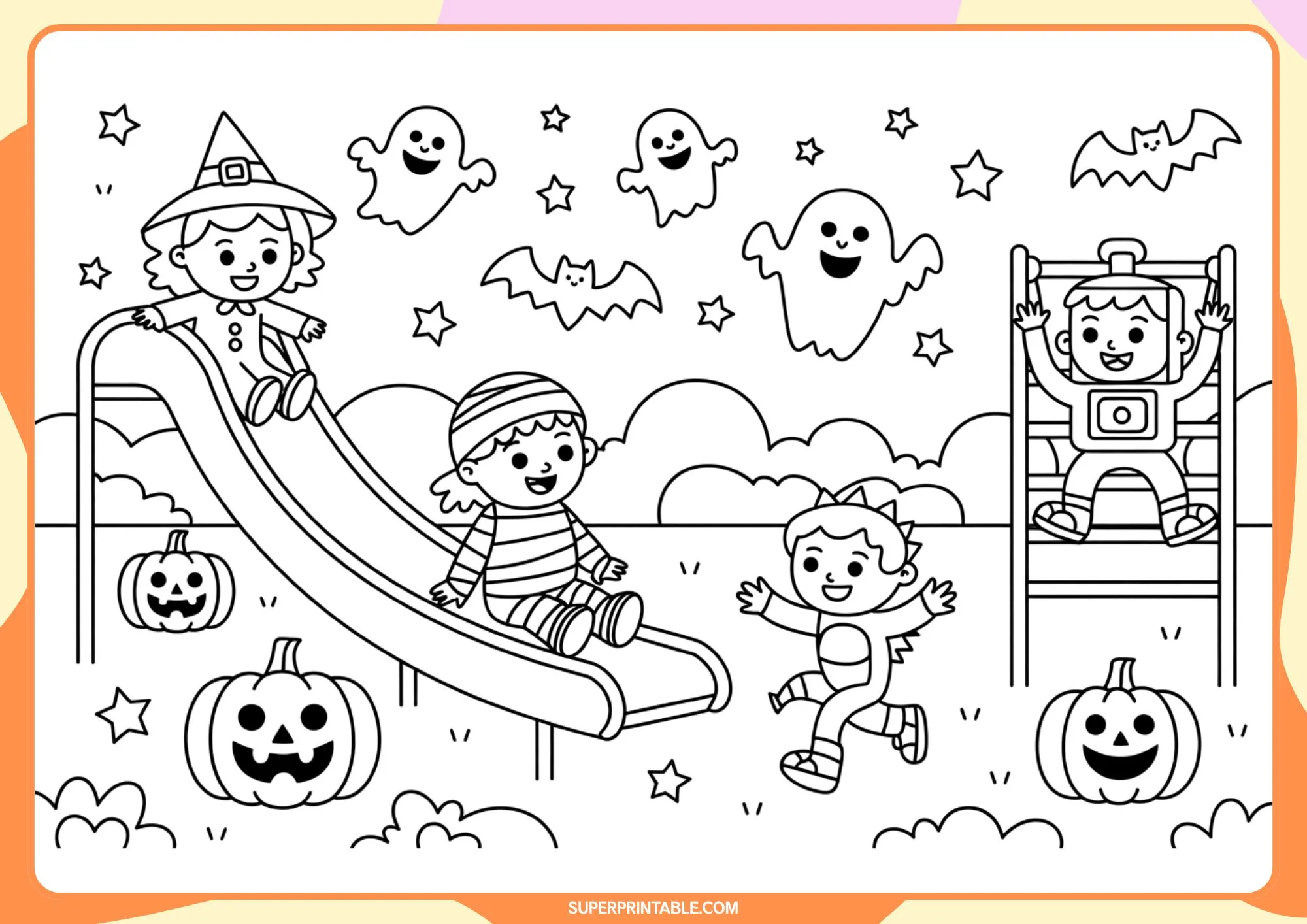 Halloween Party Coloring Pack 1