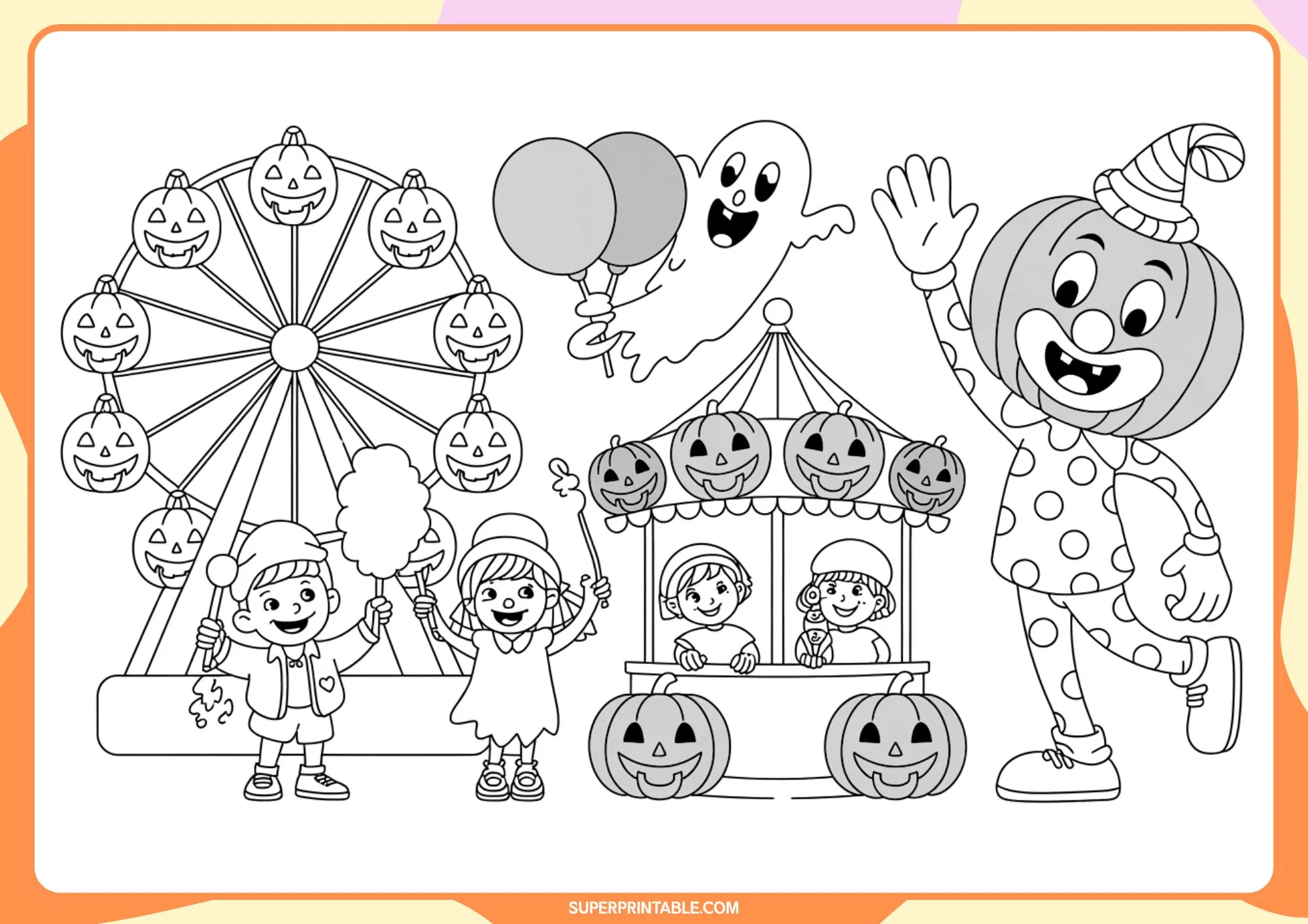 Halloween Party Coloring Pack 2