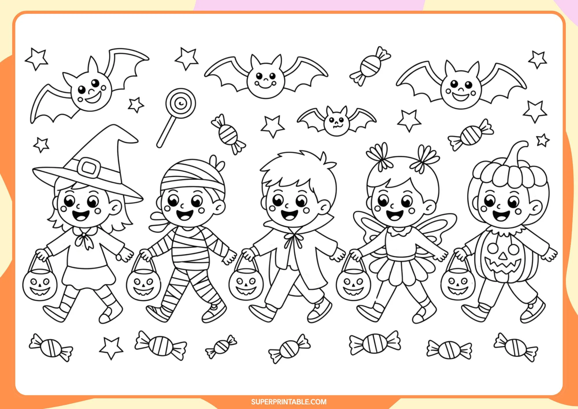 Halloween Party Coloring Pack 4