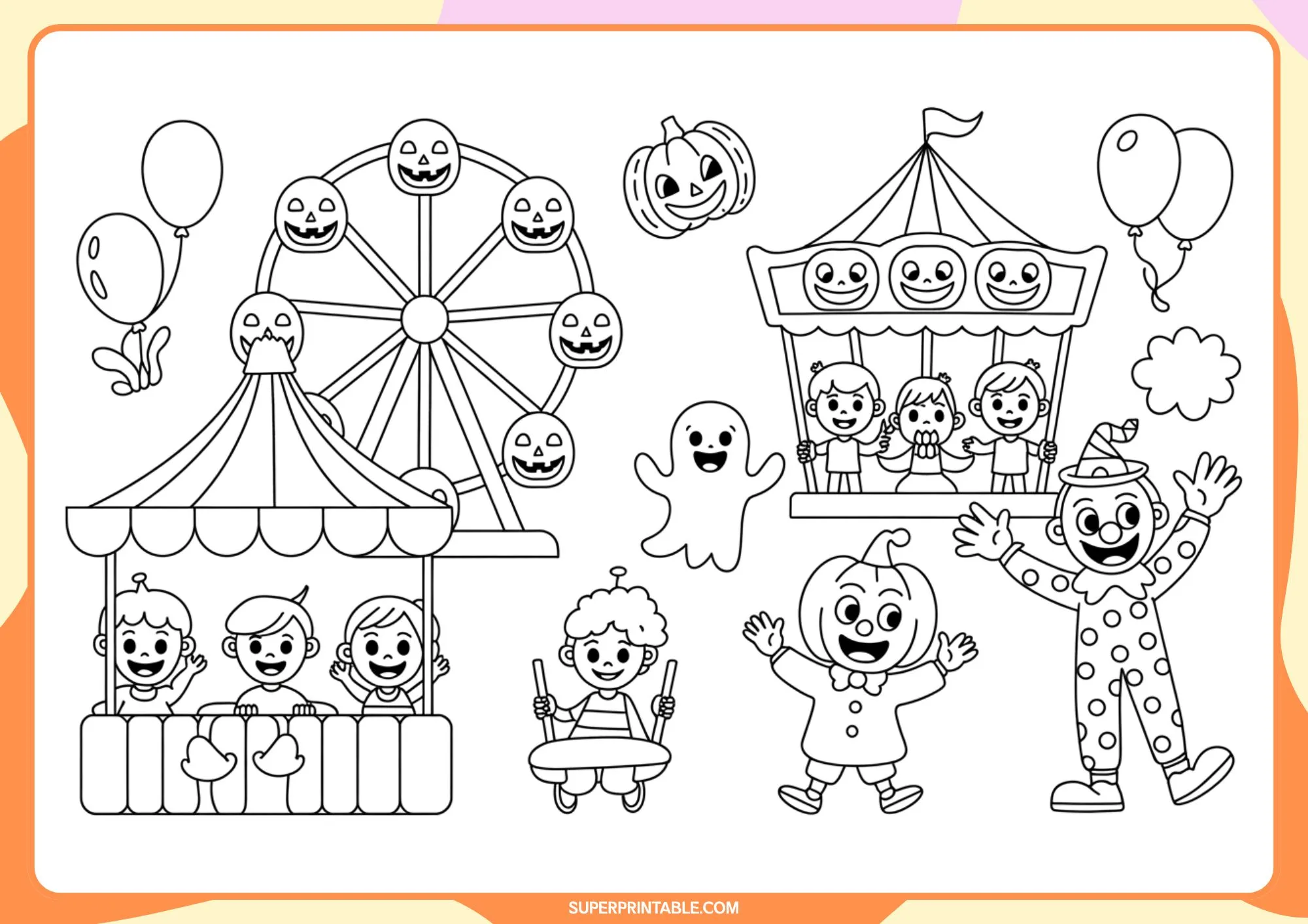 Halloween Party Coloring Pack 5