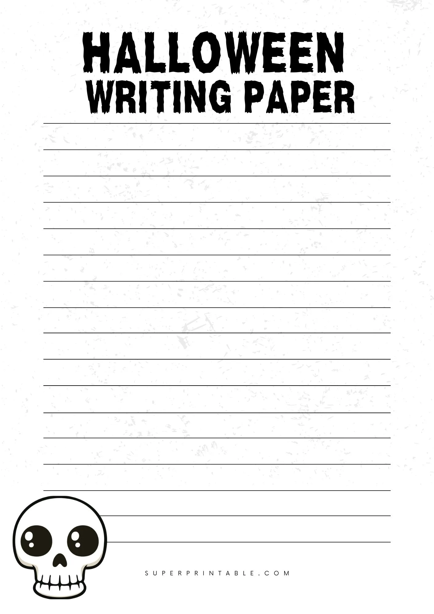 Halloween Writing Paper 1