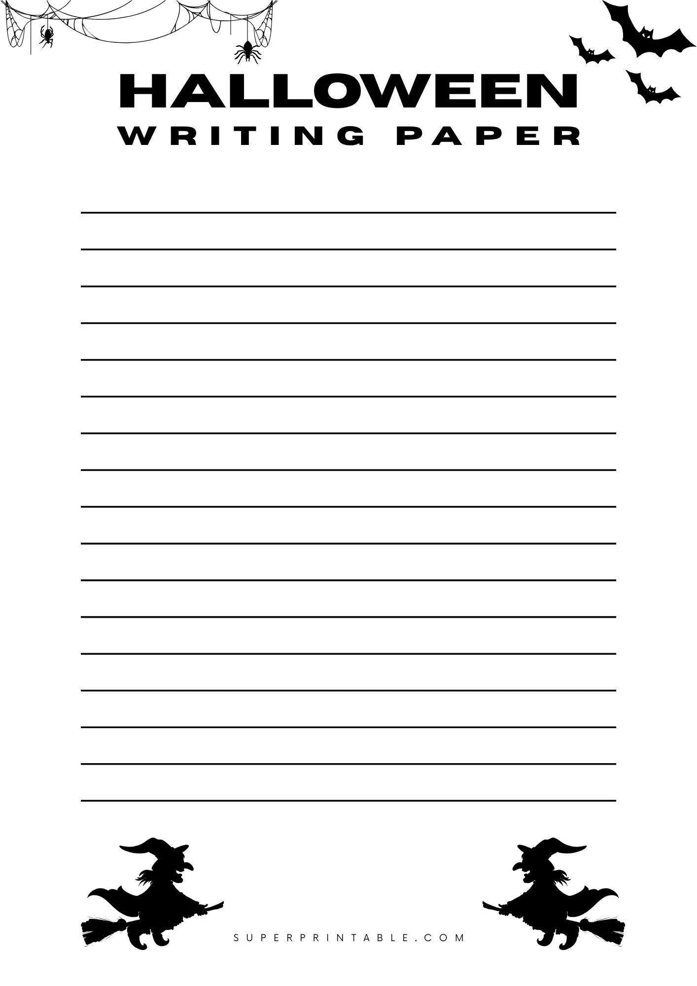Halloween Writing Paper 4