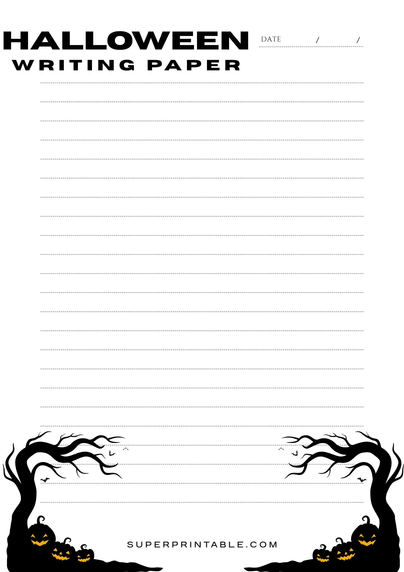 Halloween Writing Paper 7