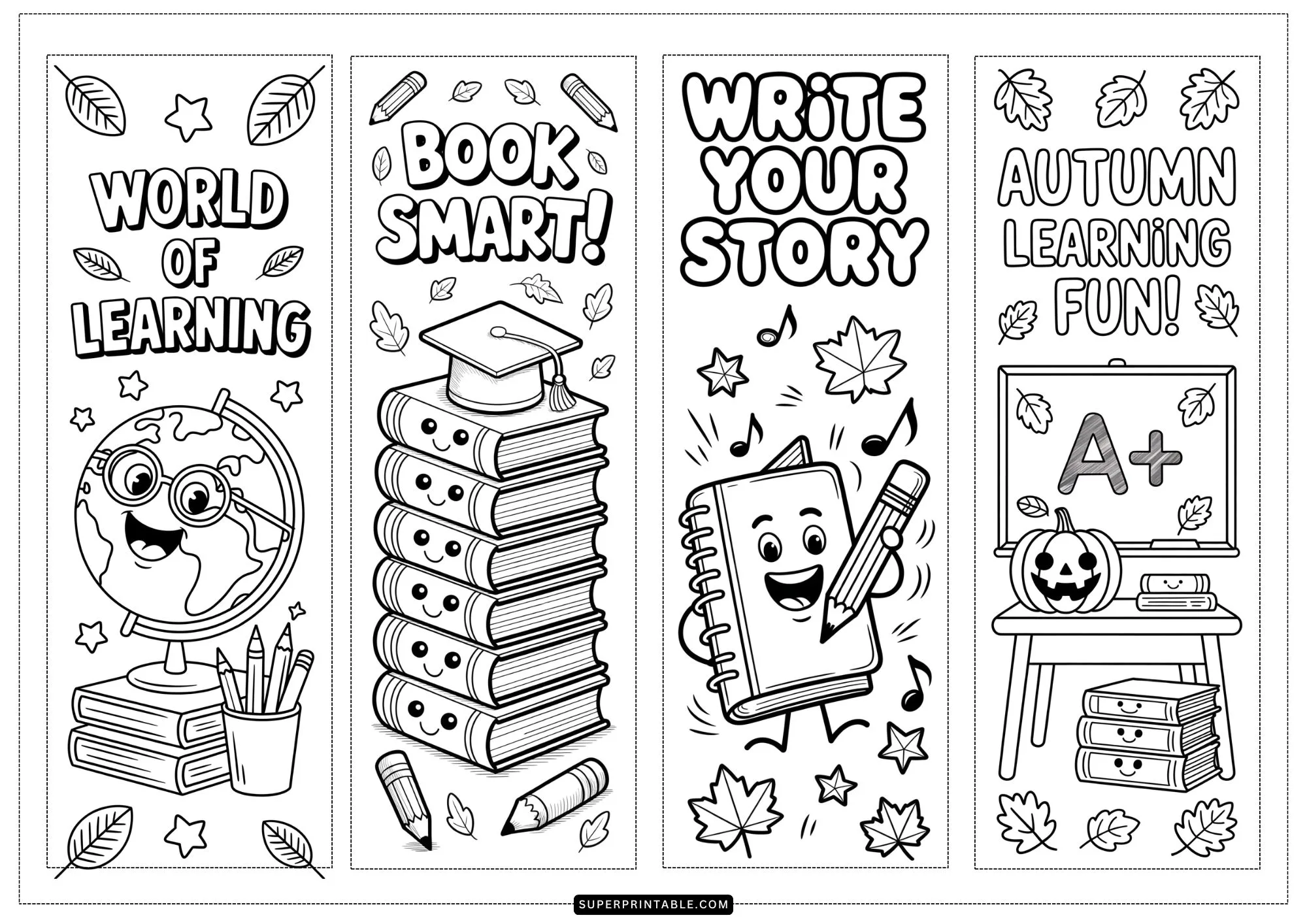 Harvest of Knowledge Coloring Bookmarks 2