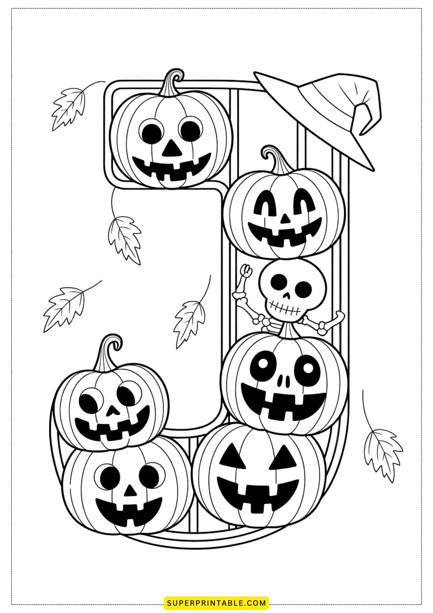 Haunted Alphabet Castle Coloring Pages 10