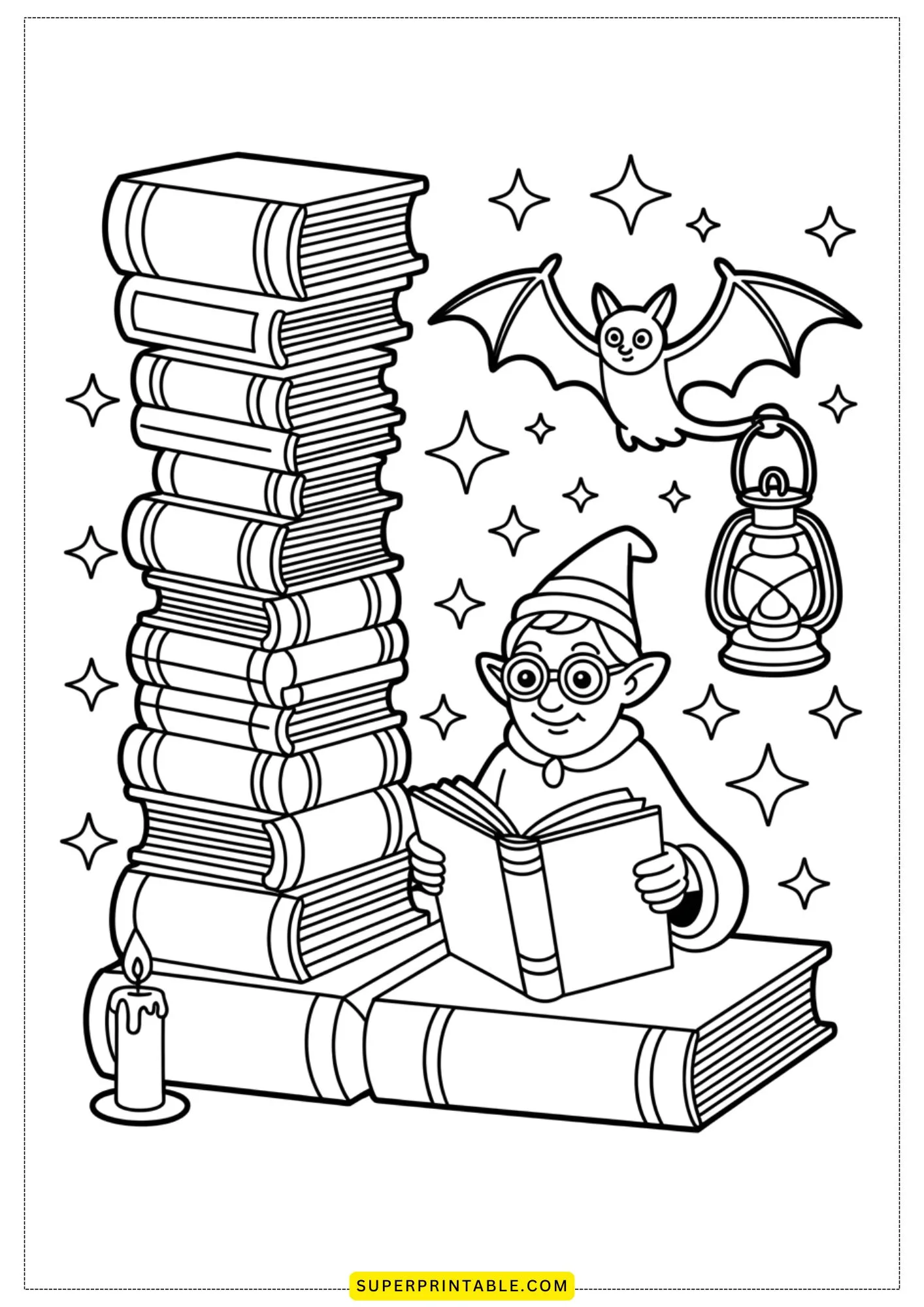 Haunted Alphabet Castle Coloring Pages 12