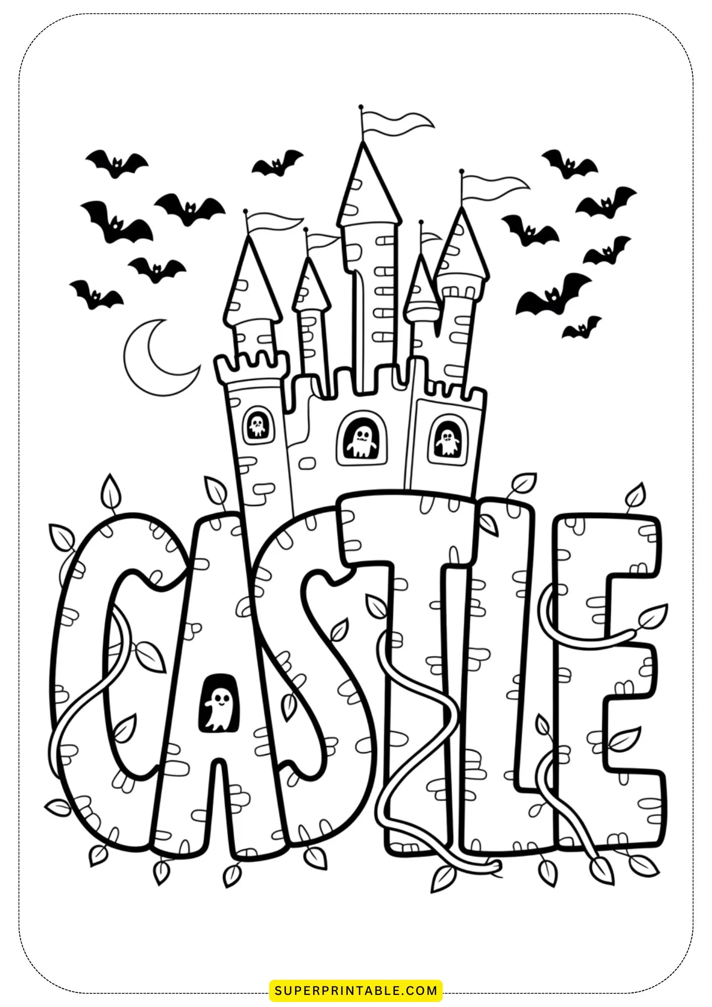 Haunted Graffiti World Coloring Pages 3