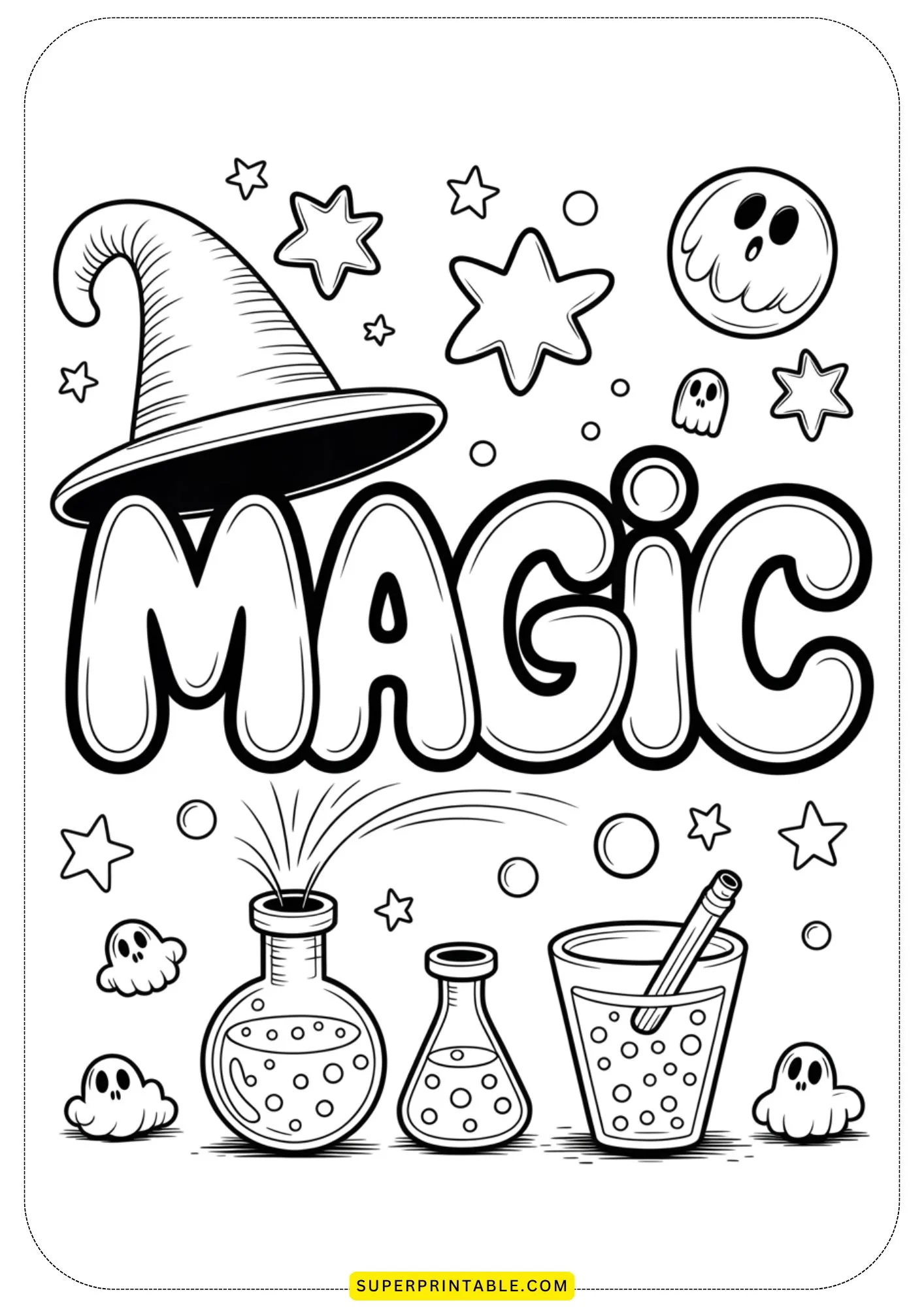 Haunted Graffiti World Coloring Pages 6
