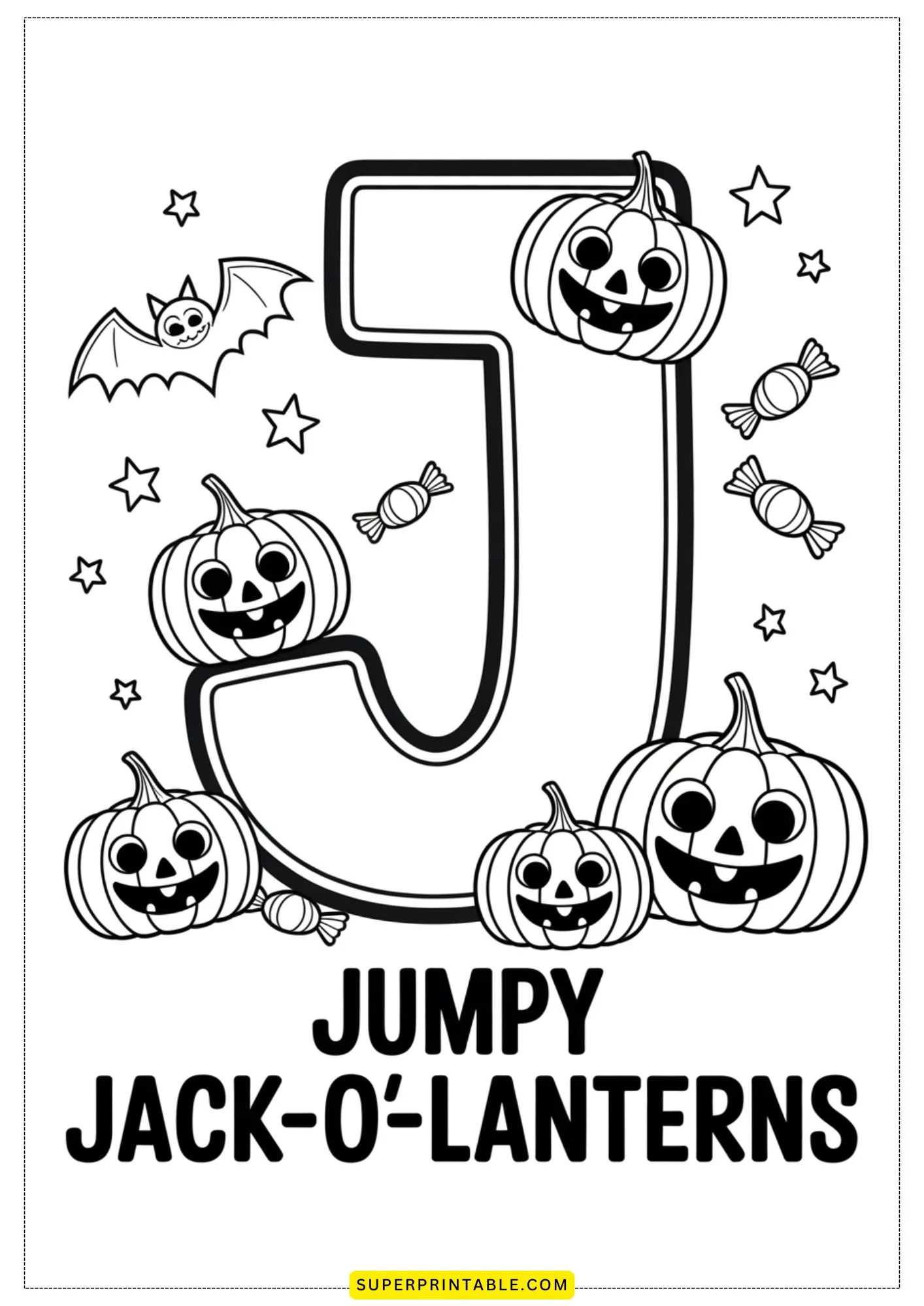 Haunted House Alphabet Coloring Pages 10