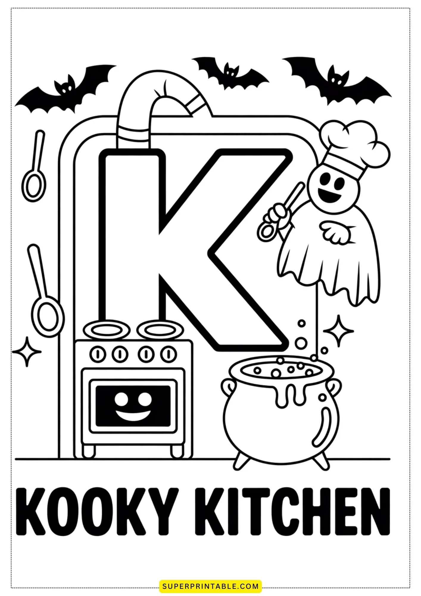 Haunted House Alphabet Coloring Pages 11
