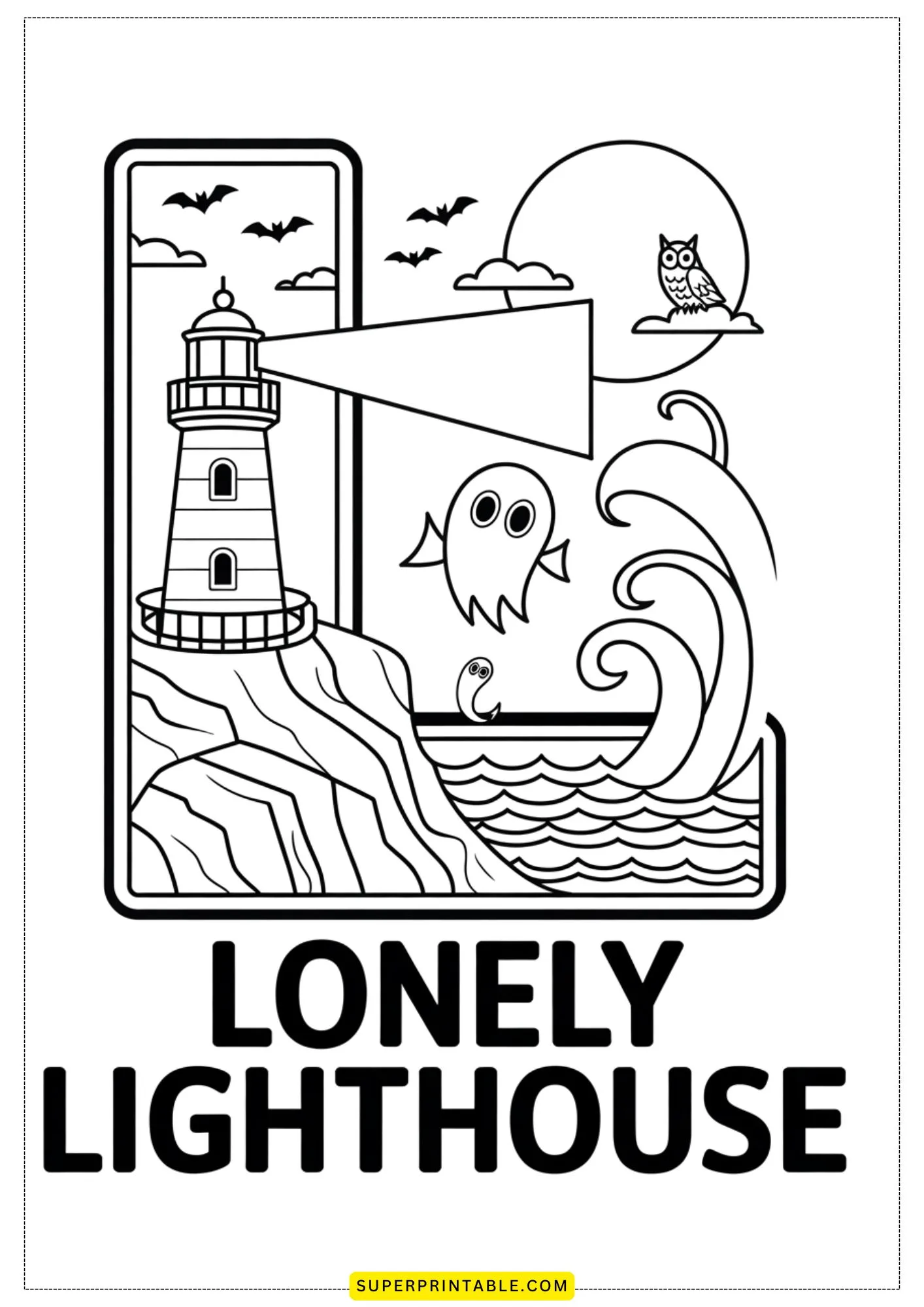 Haunted House Alphabet Coloring Pages 12