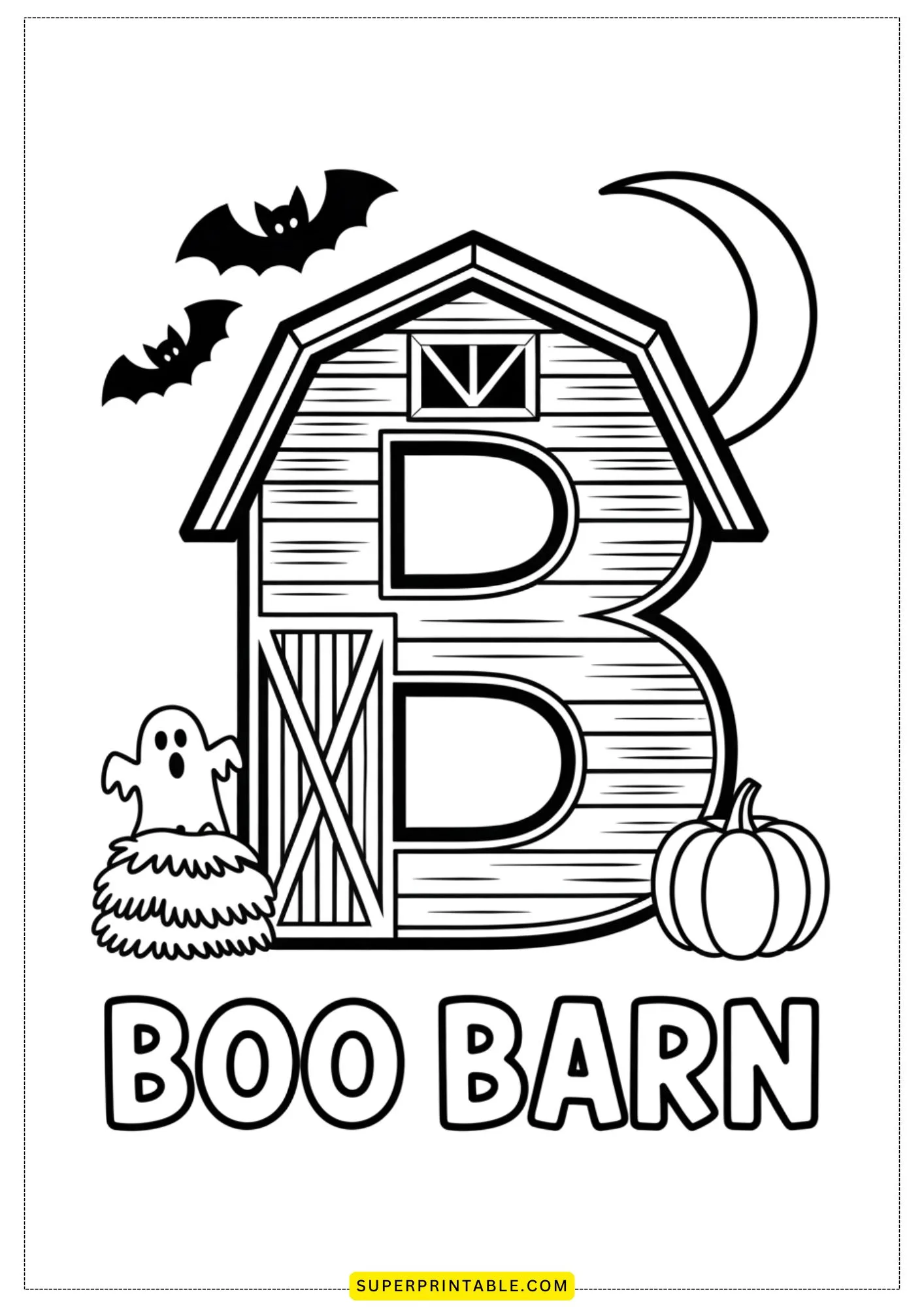 Haunted House Alphabet Coloring Pages 2