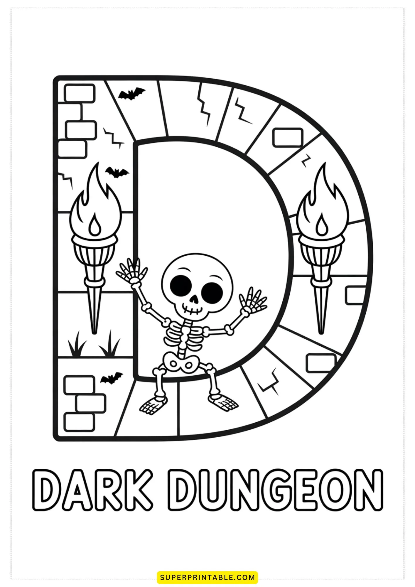Haunted House Alphabet Coloring Pages 4